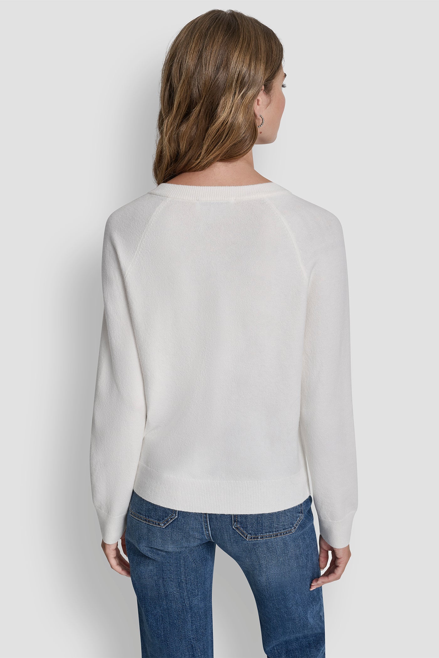 Yellow LONG SLEEVE CARDIGAN W RHINESTONE BUTTONS, BACK VIEW | SELECT STYLES