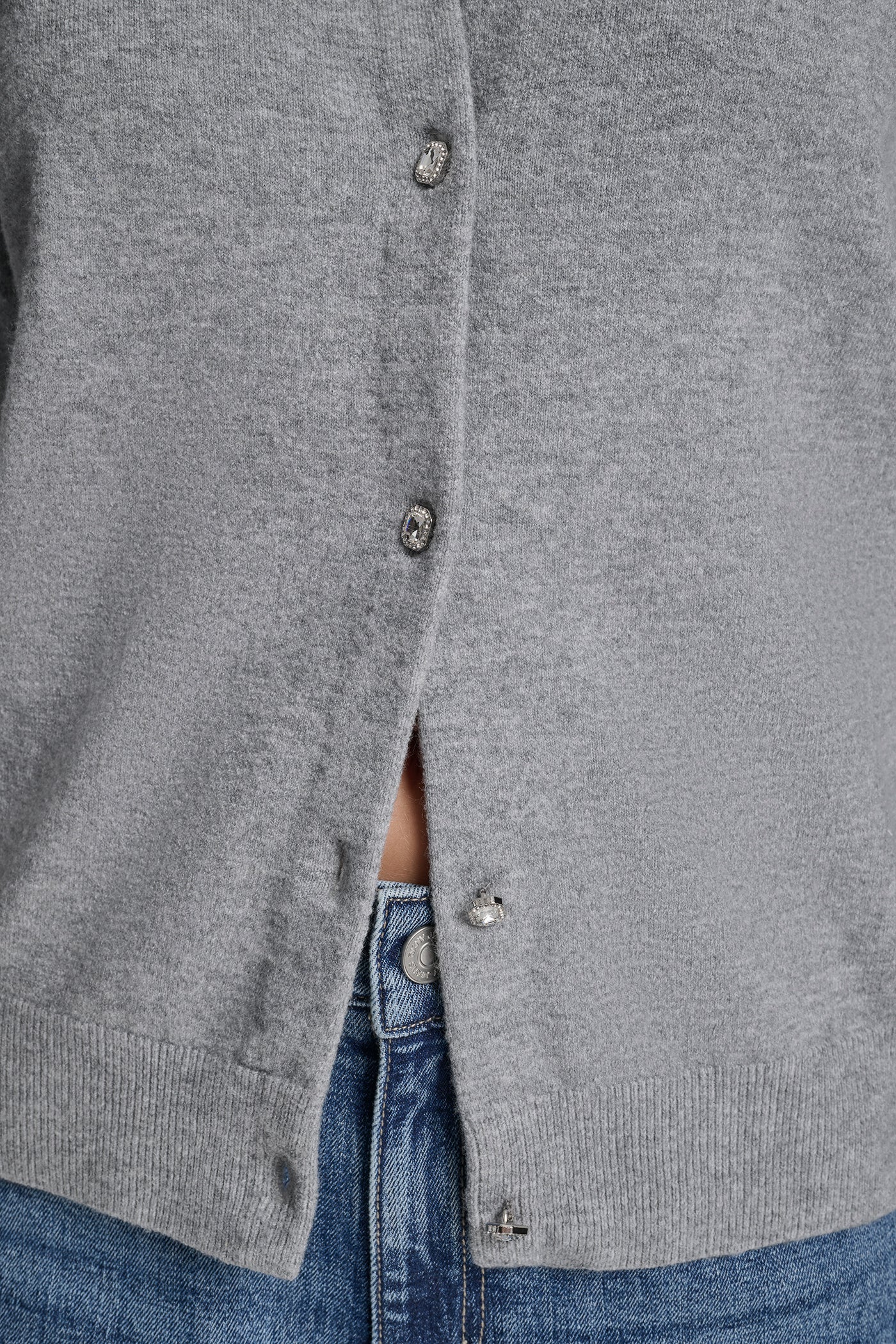 LONG SLEEVE CARDIGAN W RHINESTONE BUTTONS VIEW 5 | SELECT STYLES