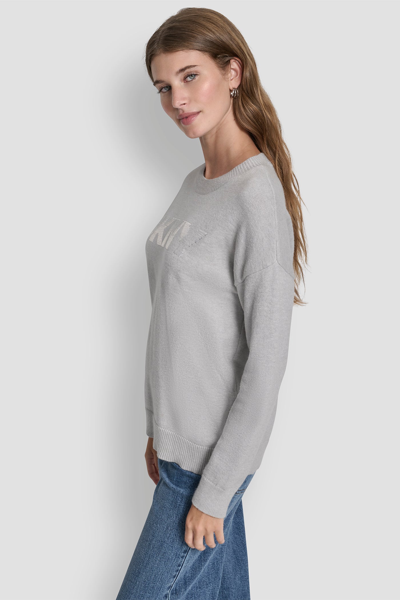 SEQUIN LOGO EMBELLISHED SWEATER VIEW 3