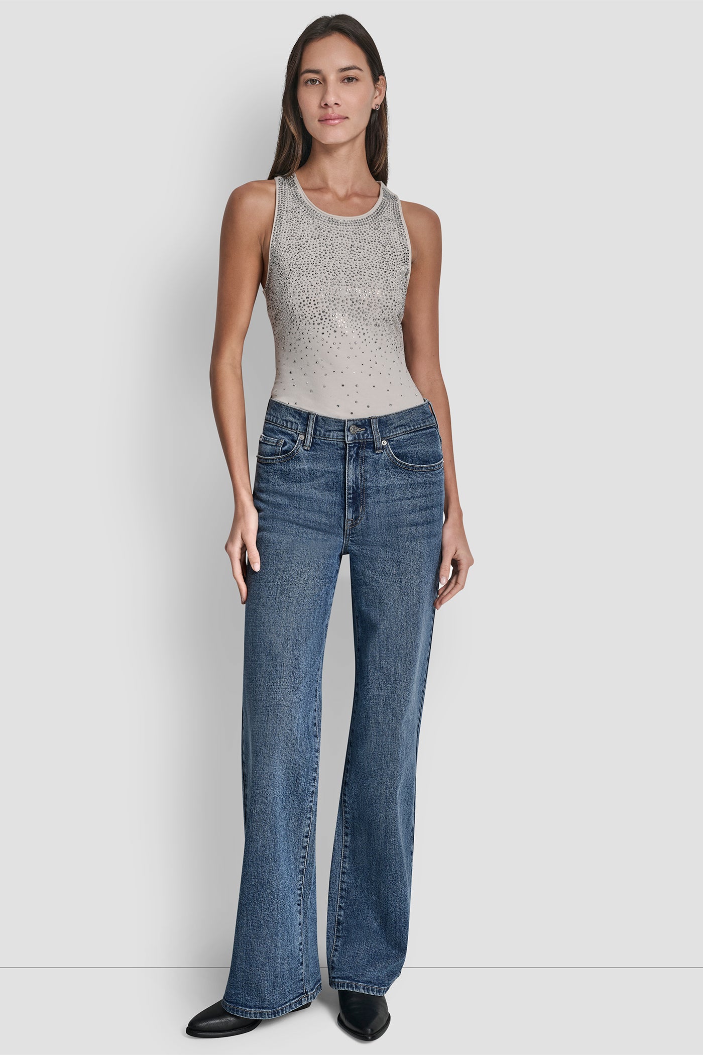 RHINESTONE OMBRE EMBELLISHED TANK VIEW 4 | Gifts Under $50