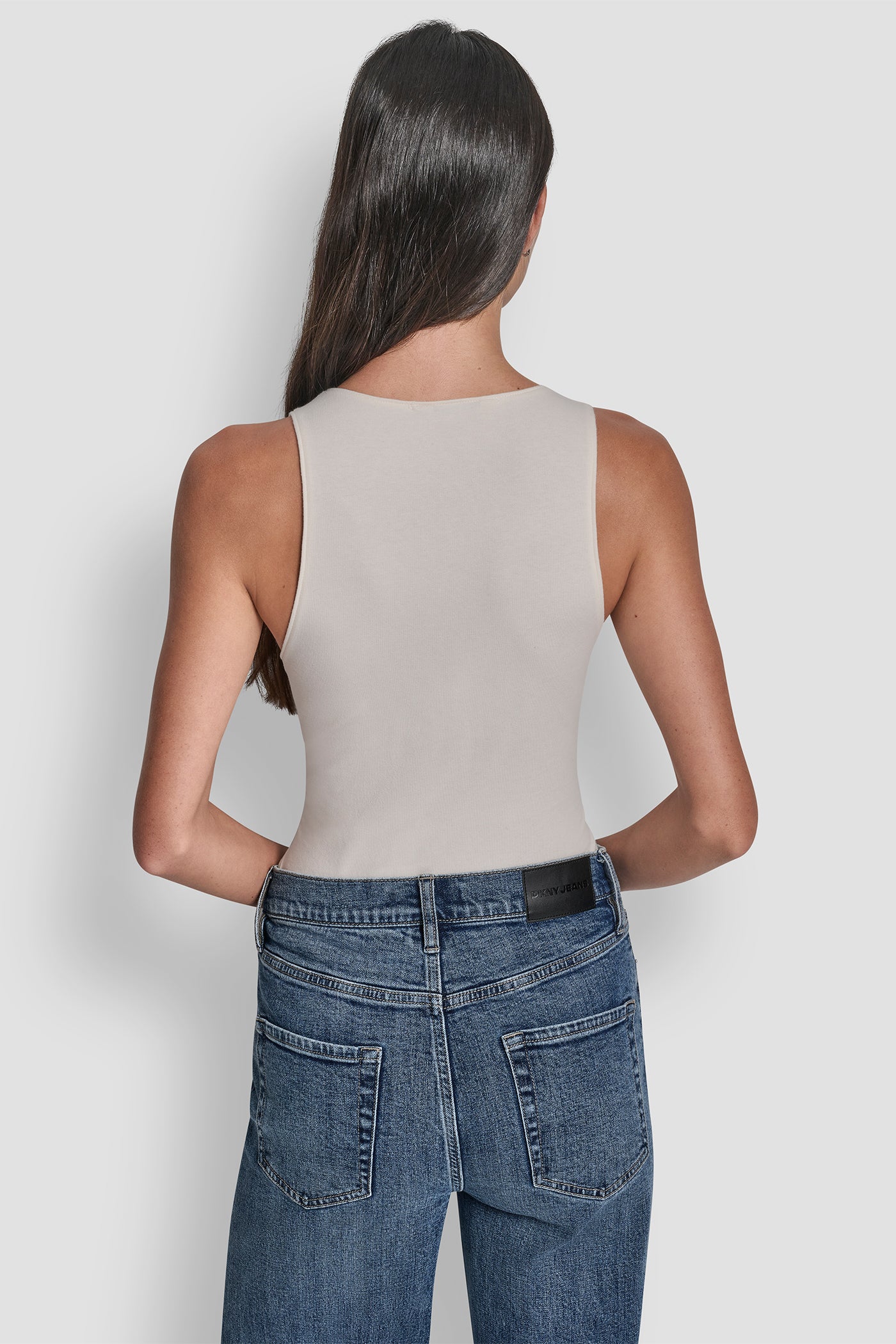 Eggnog RHINESTONE OMBRE EMBELLISHED TANK, BACK VIEW | Gifts Under $50