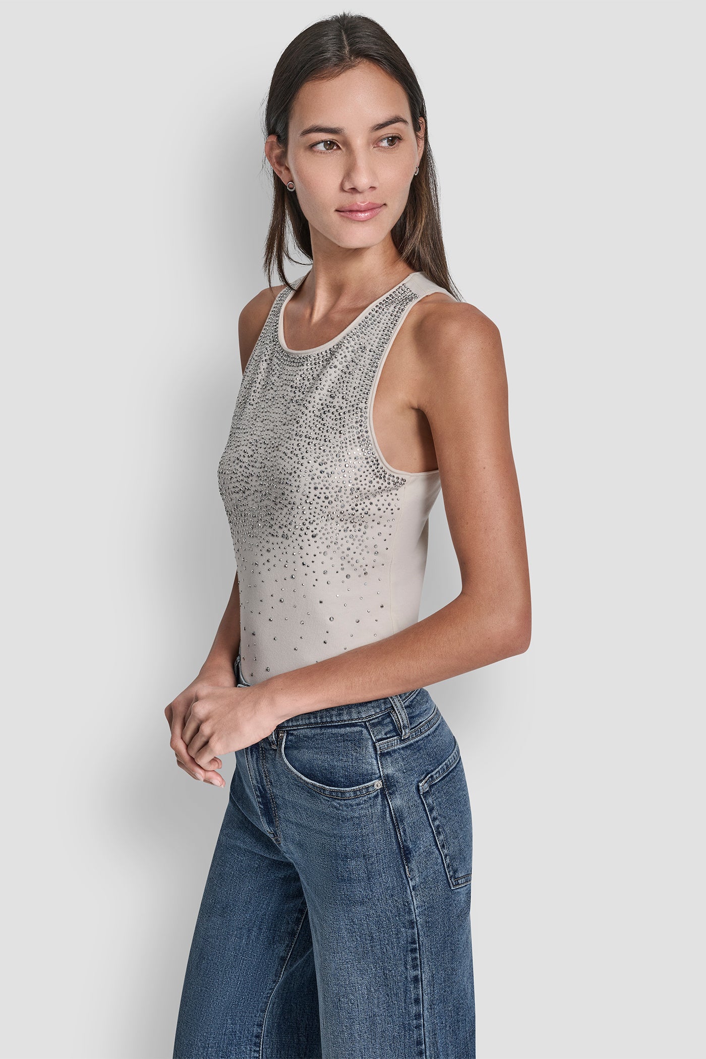 RHINESTONE OMBRE EMBELLISHED TANK VIEW 3 | Gifts Under $50