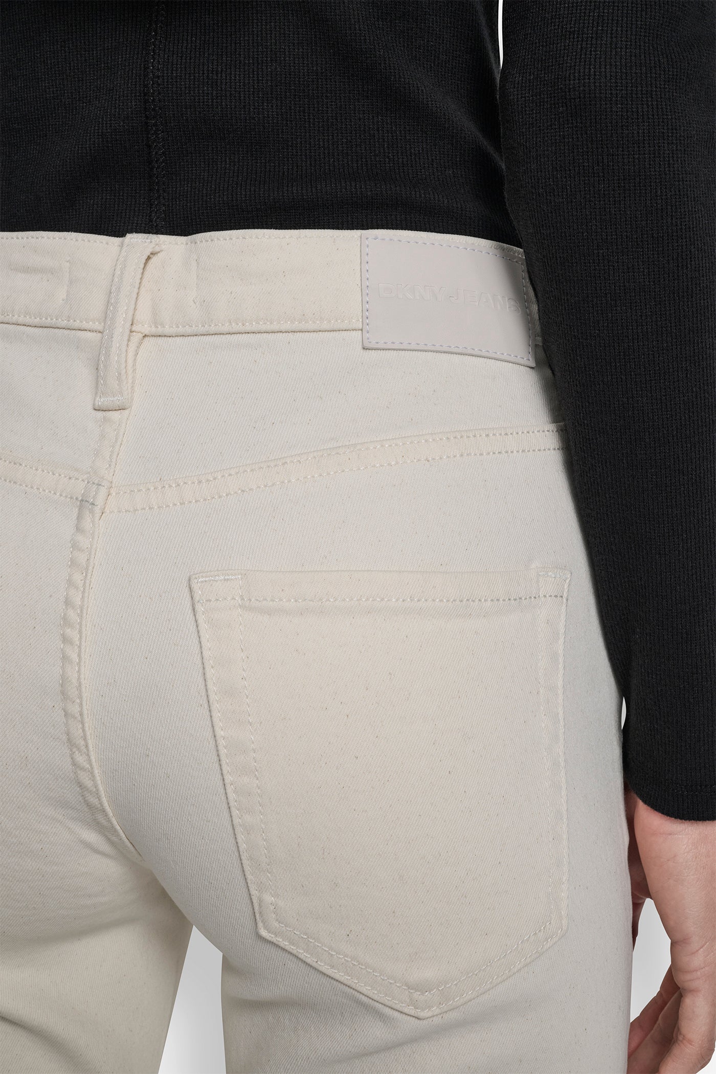 MID RISE CLASSIC STRAIGHT WITH MINI RHINESTONES VIEW 5 | DKNY JEANS