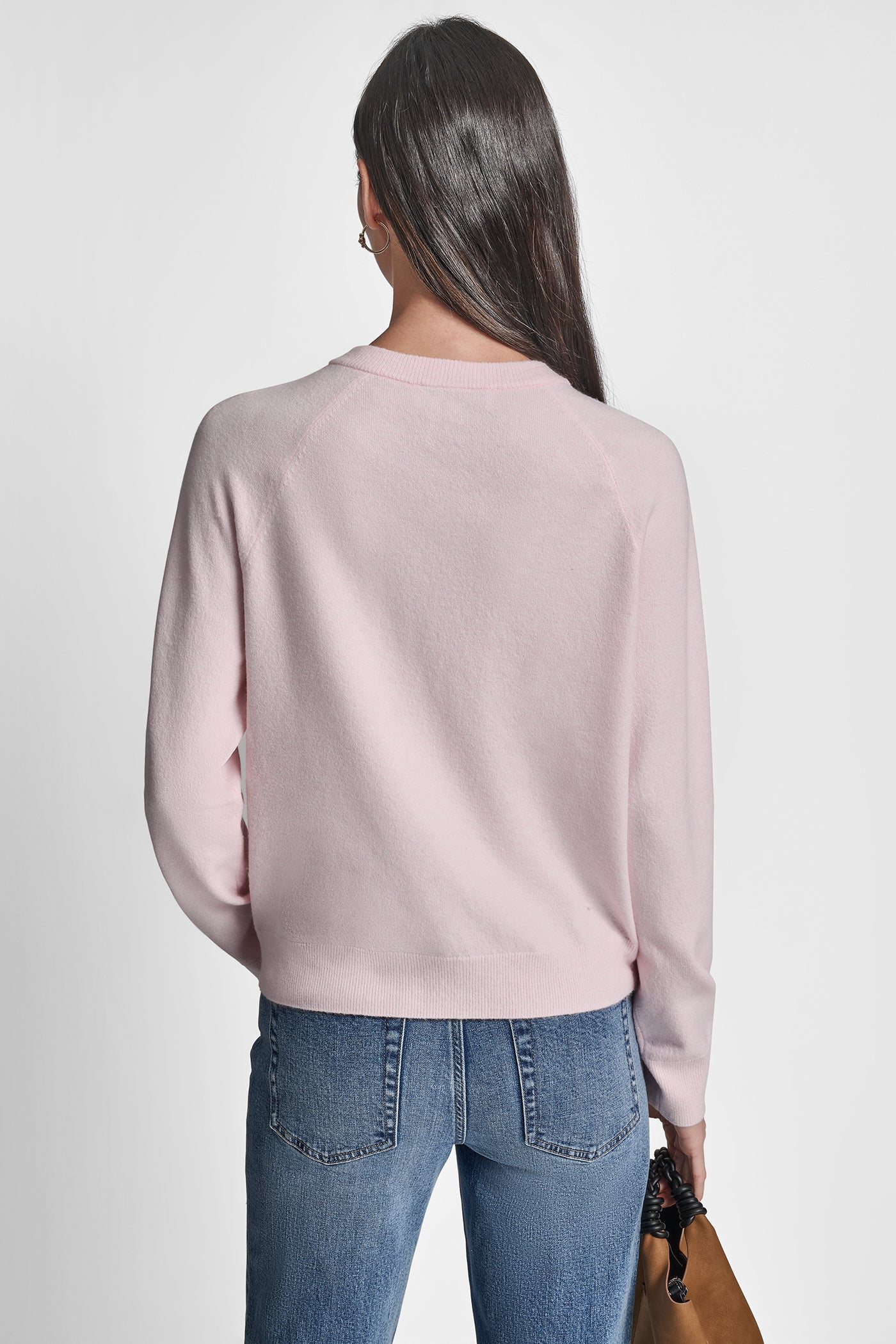 Pink LONG BLOUSON SLEEVE CARDIGAN WITH RHINESTONE BUTTONS, VIEW 2 | Products