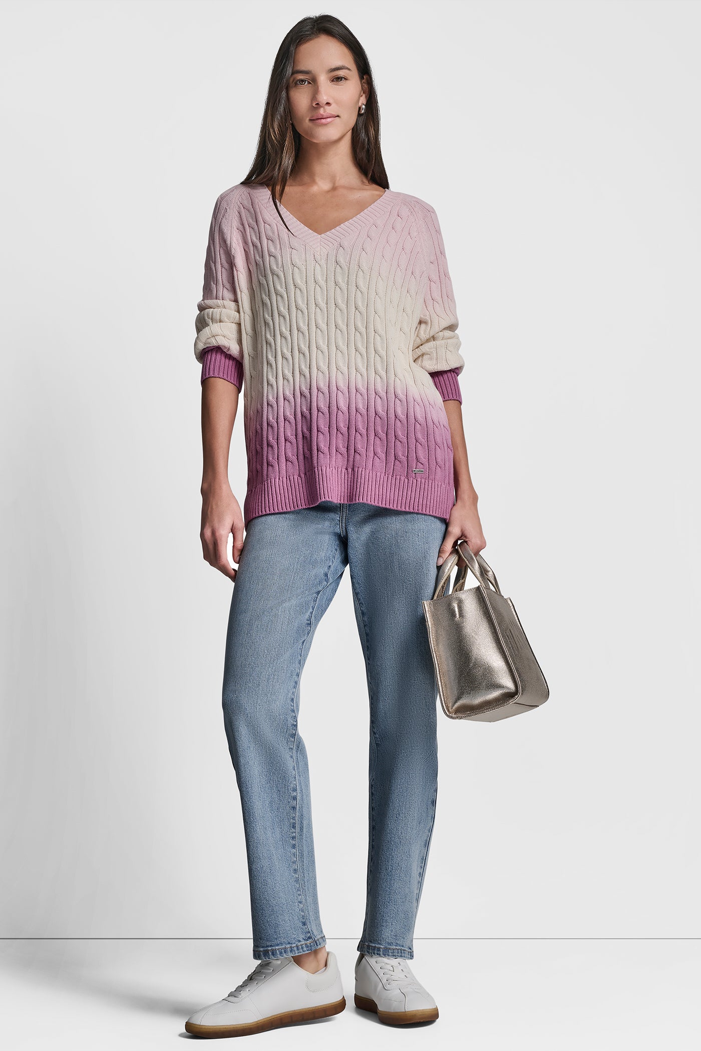 DIP DYE V-NECK SWEATER VIEW 4 | SALE CLOTHING