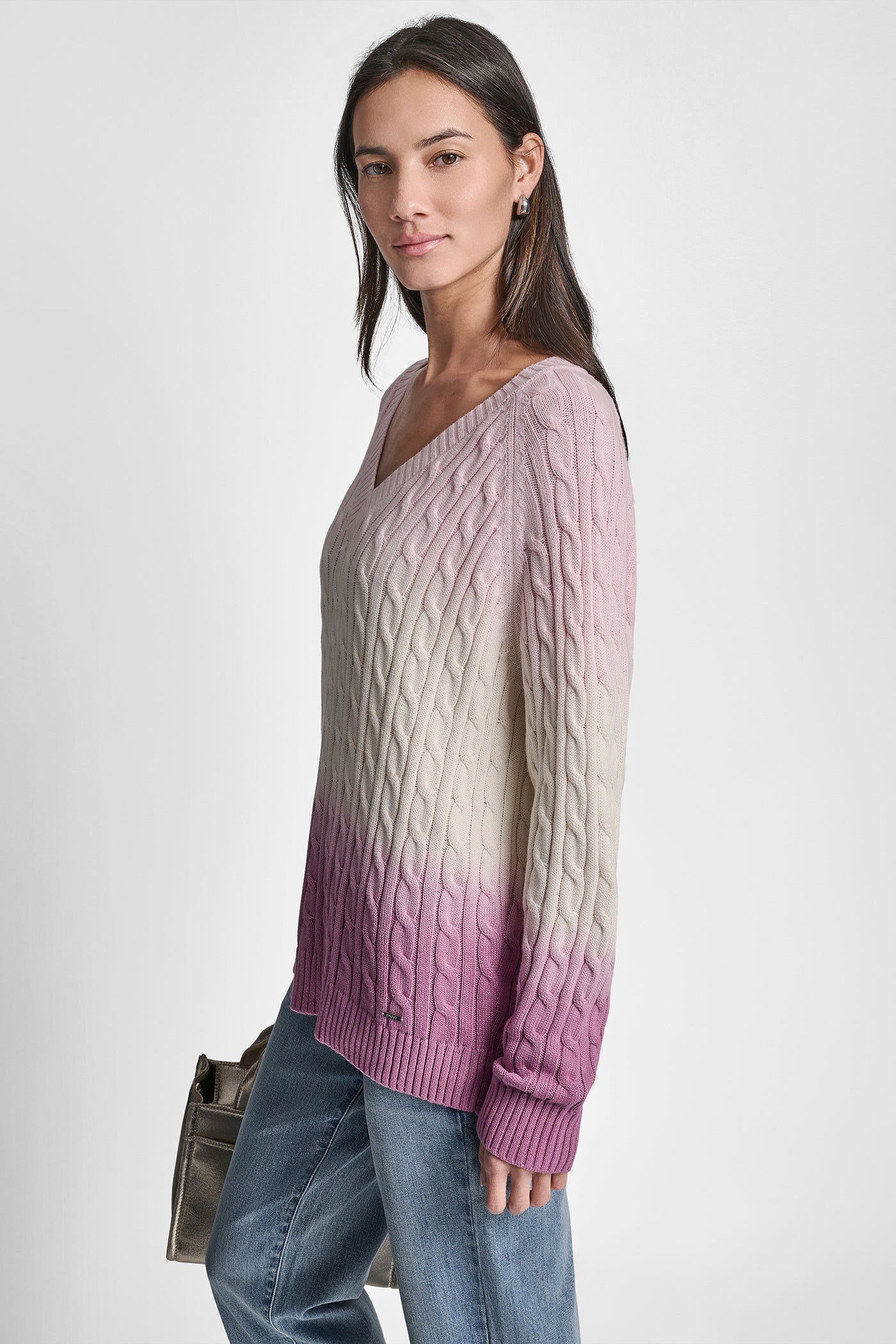 DIP DYE V-NECK SWEATER VIEW 3 | SALE CLOTHING