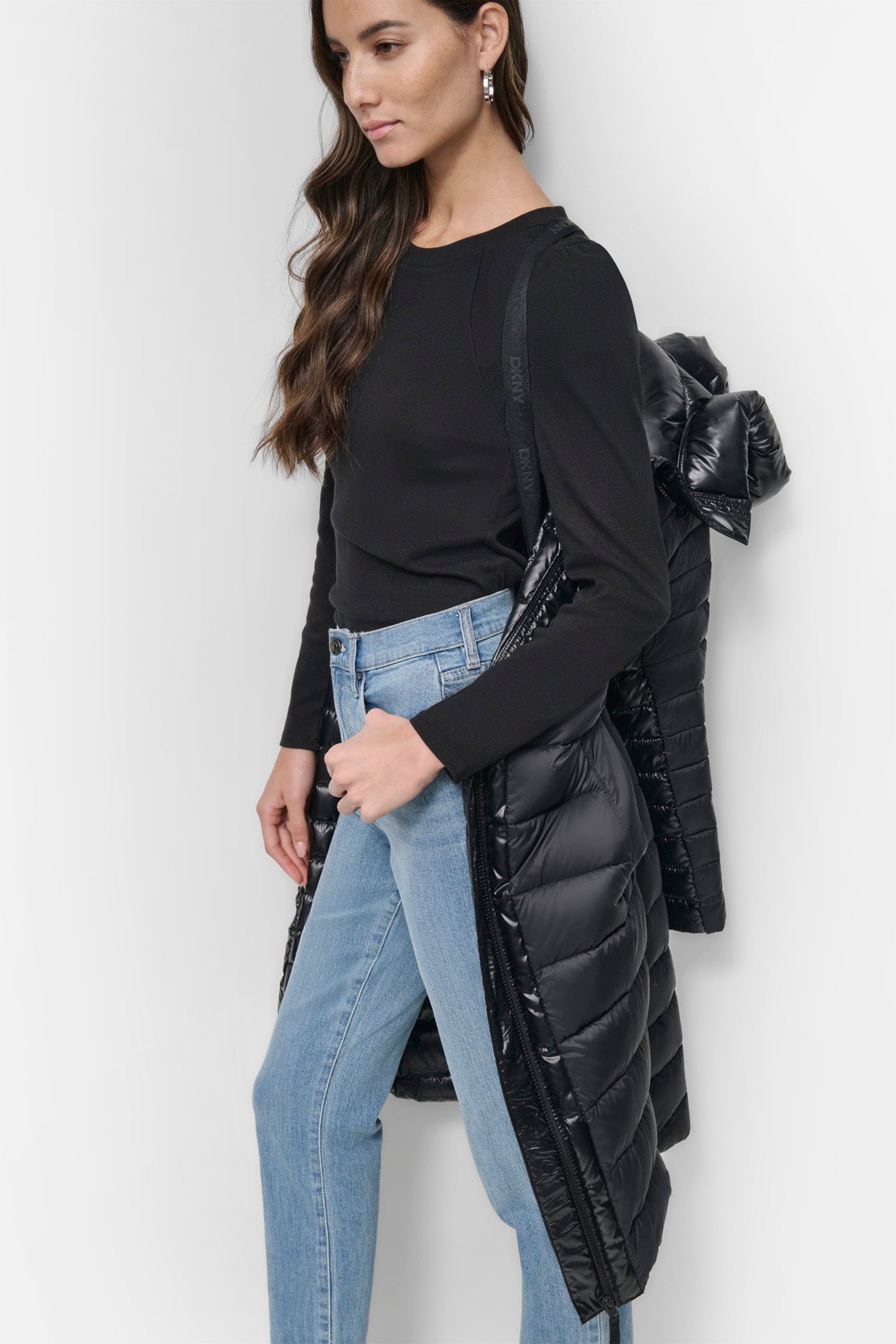 DOWN FILL HOODED ZIP FRONT QUILTED PUFFER VIEW 8 | Not Clearance or Preorder