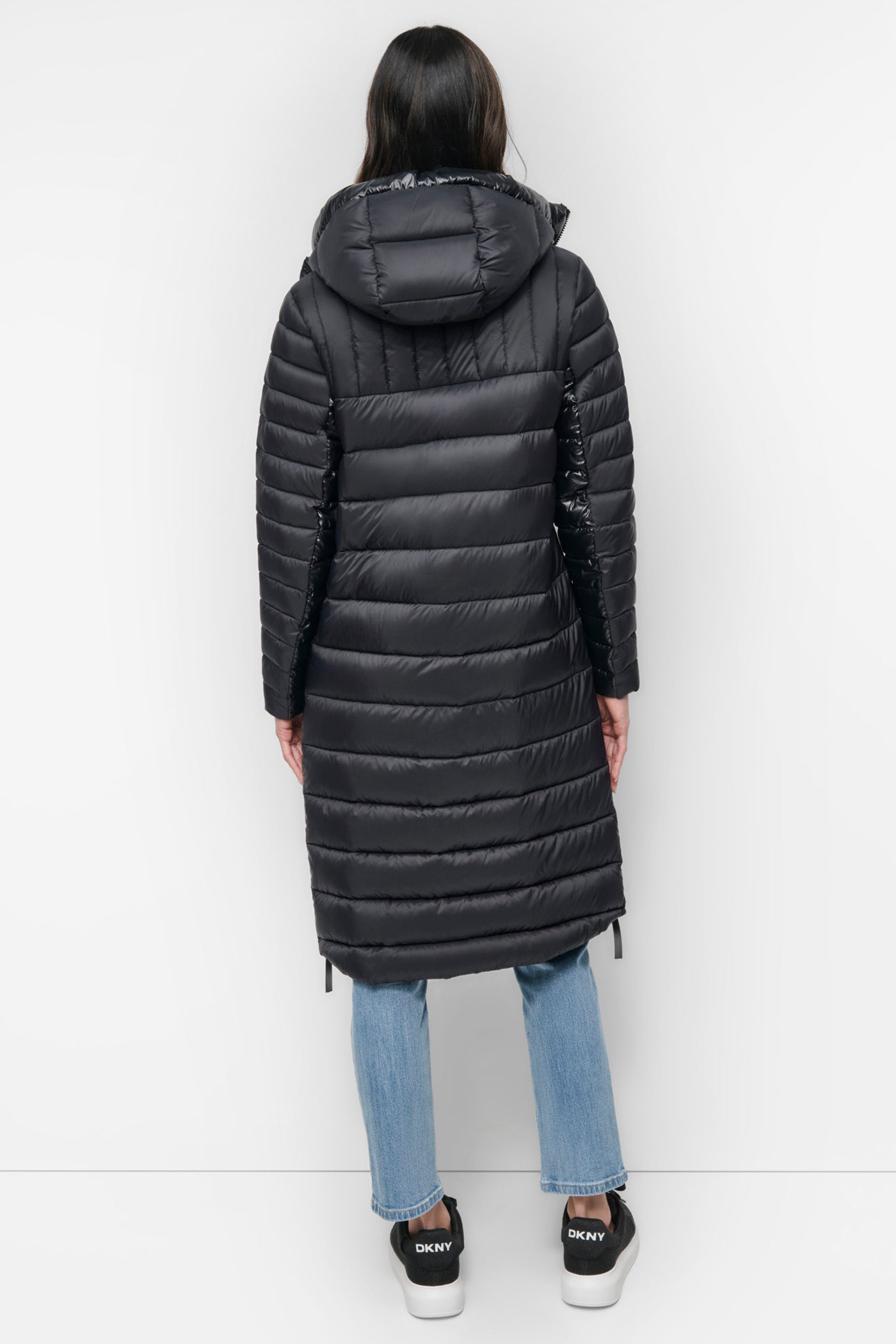 DOWN FILL HOODED ZIP FRONT QUILTED PUFFER VIEW 4 | Not Clearance or Preorder