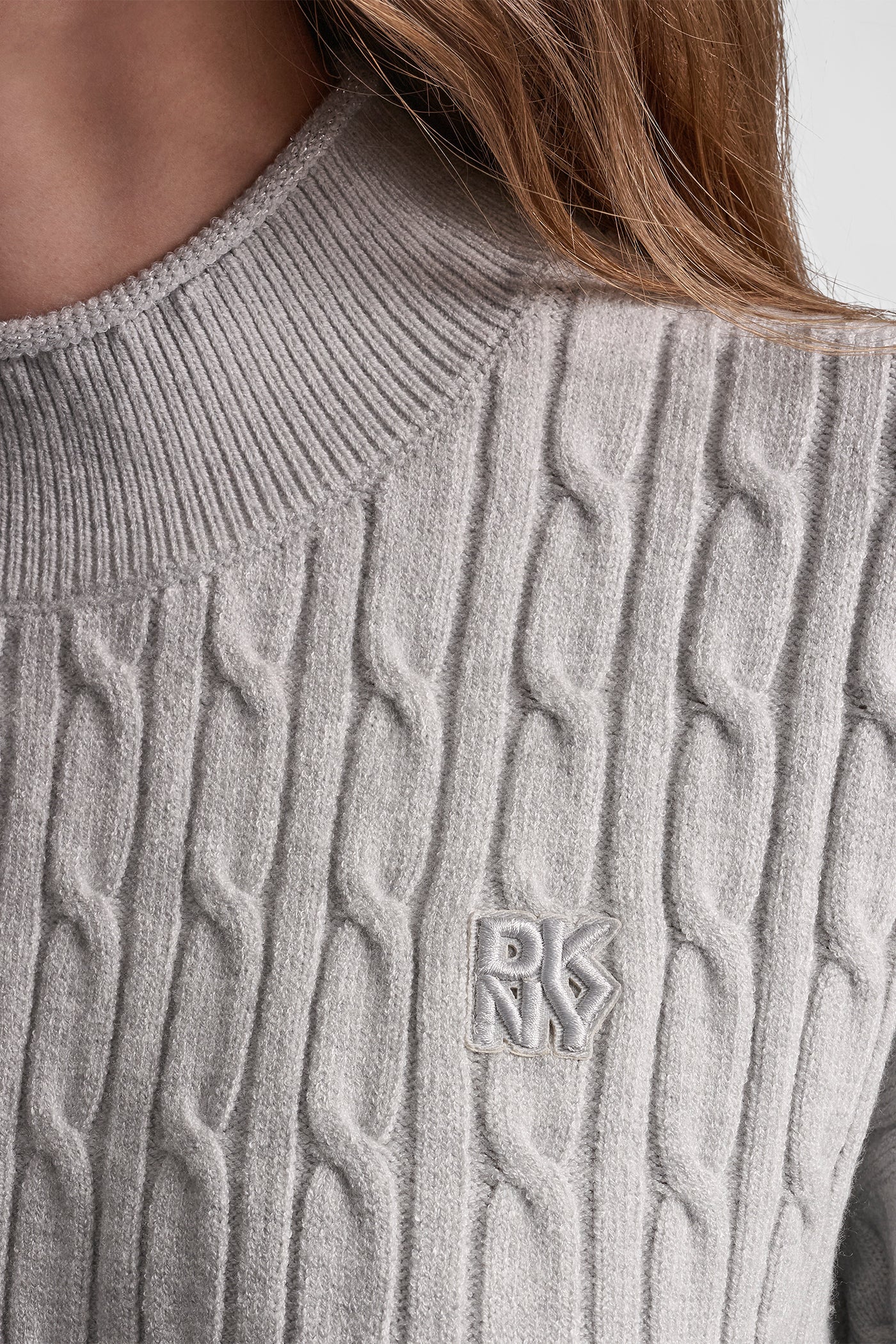 MOCK NECK DROP SHOULDER CABLE SWEATER VIEW 5 | All Products