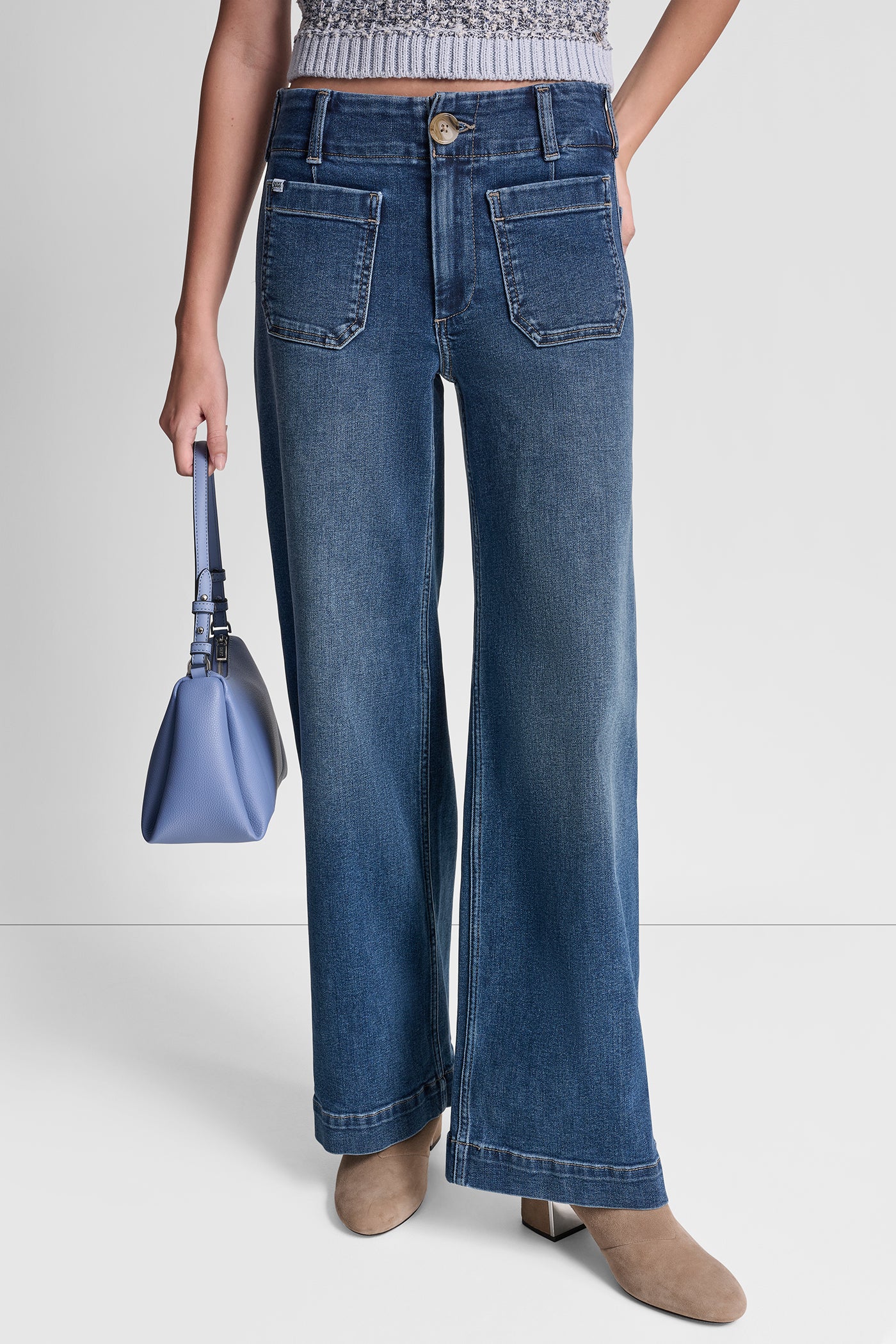 SOHO HIGH RISE WIDE LEG W PATCH POCKETS, VIEW 1 | Pants & Denim