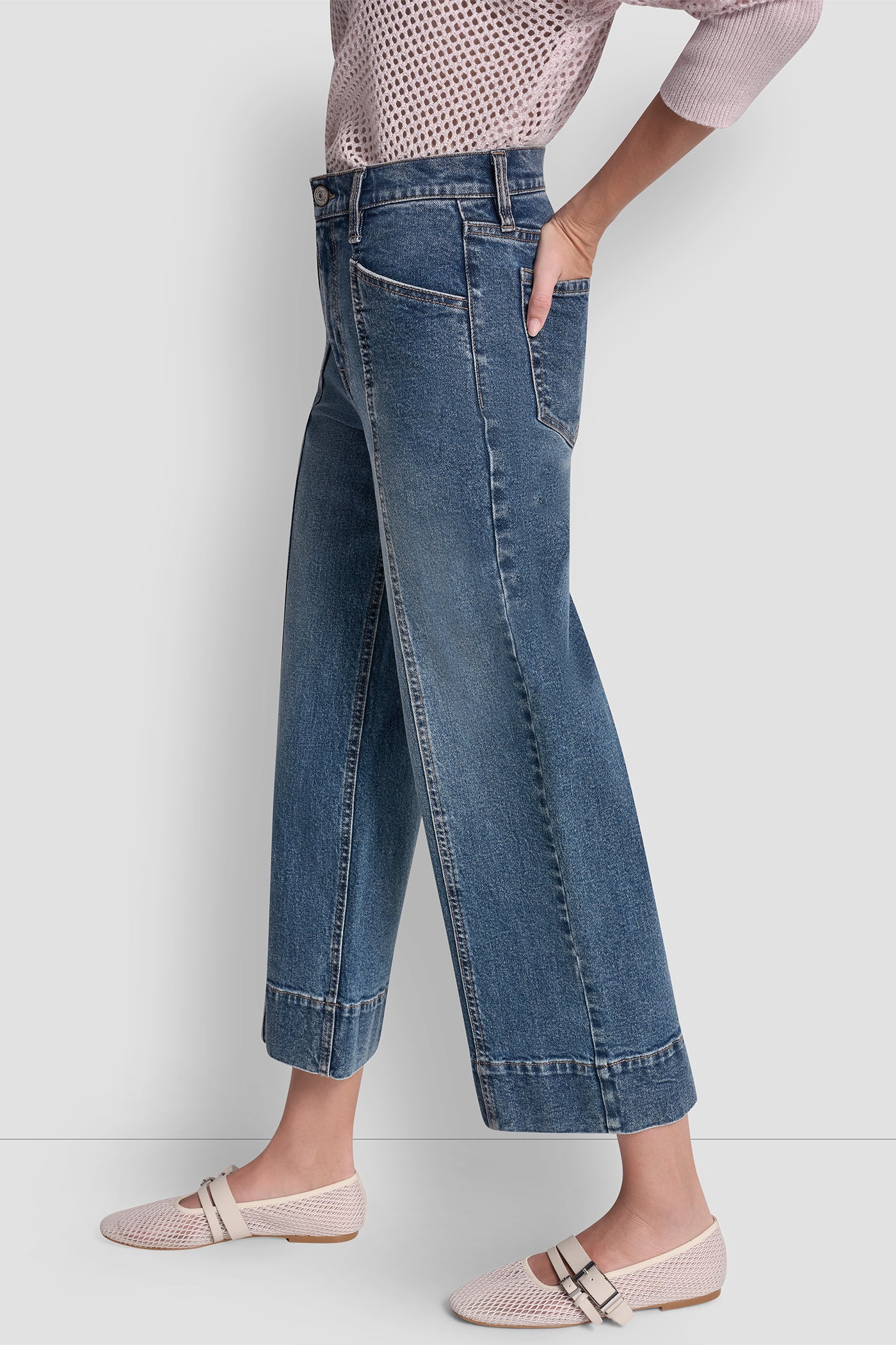 HIGH RISE CROP UTILITY WIDE LEG VIEW 4 | Clothing