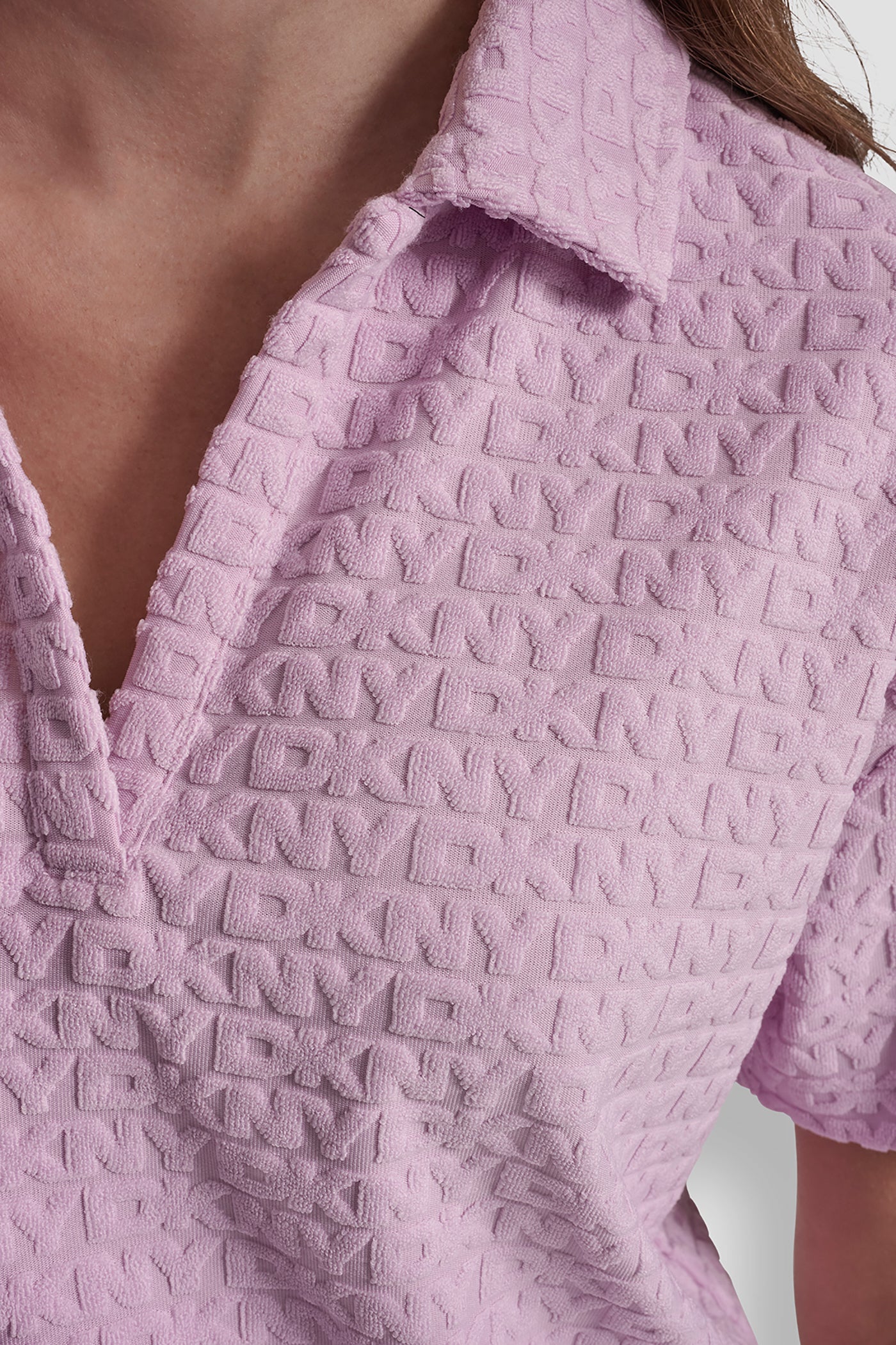 LOGO JACQUARD BOXY POLO TEE VIEW 5 | Tees & Tanks