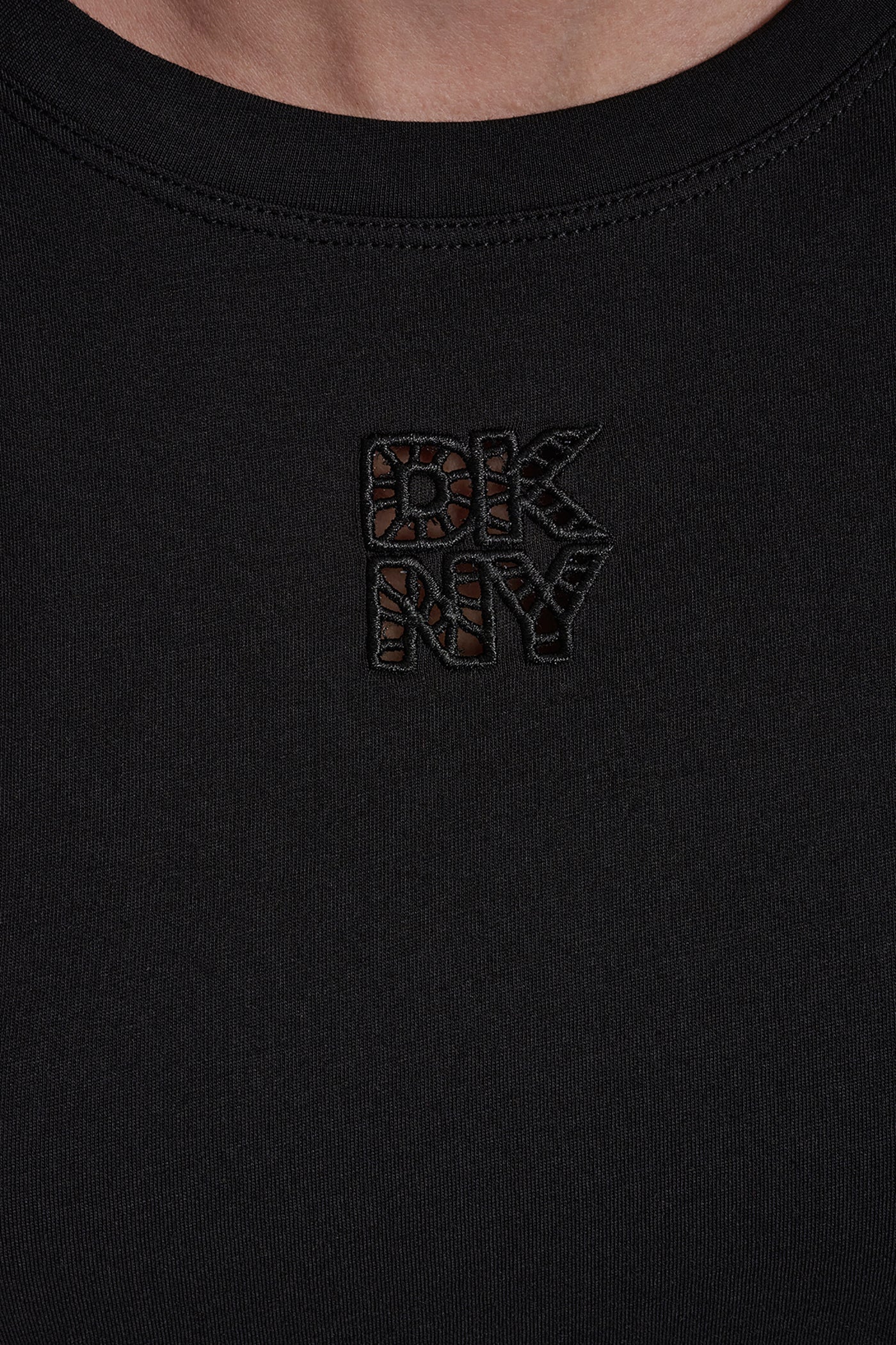 DKNY STACKED EYELET LOGO TEE VIEW 6 | All Products