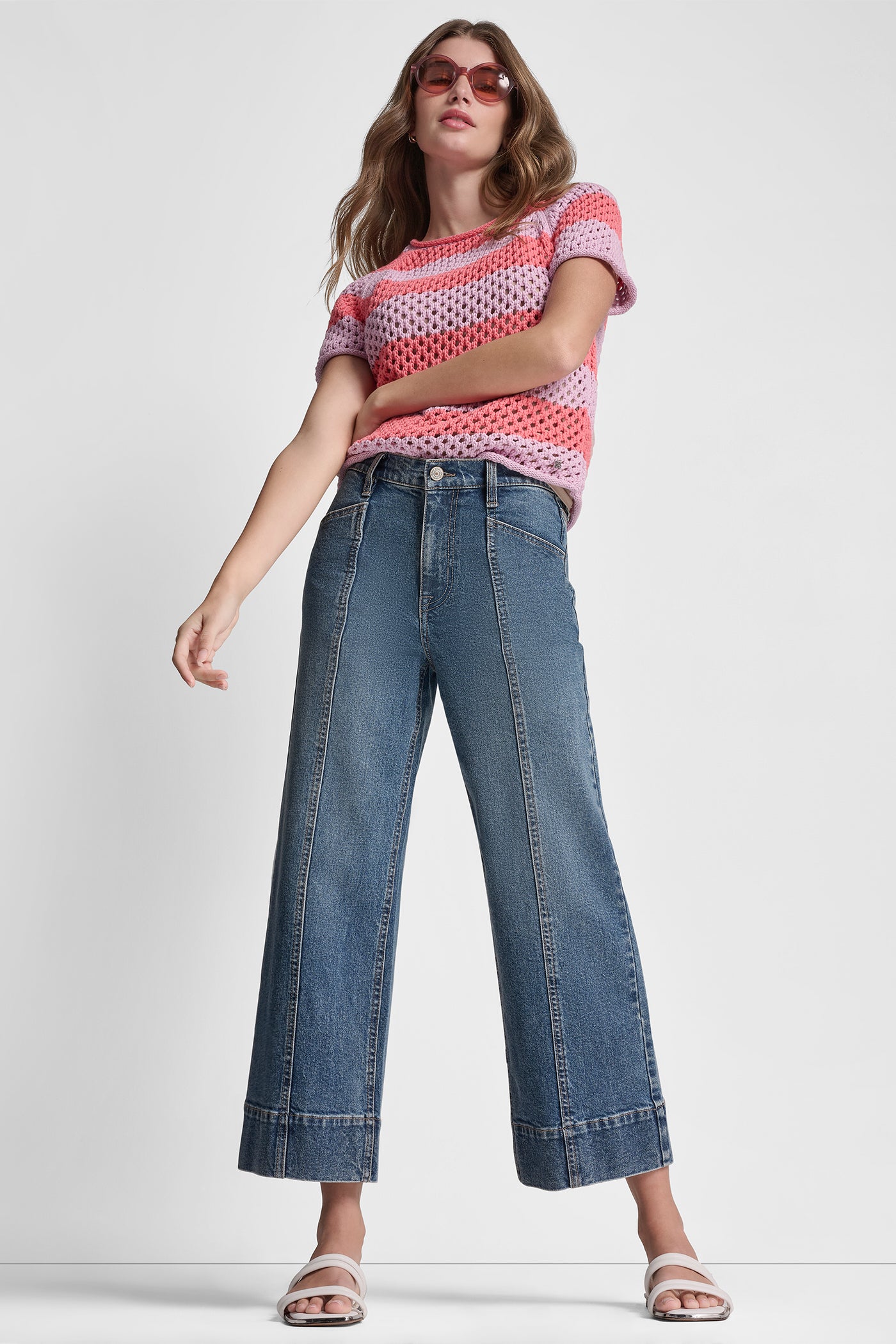 OPEN STITCH STRIPE SWEATER VIEW 6 | Clothing