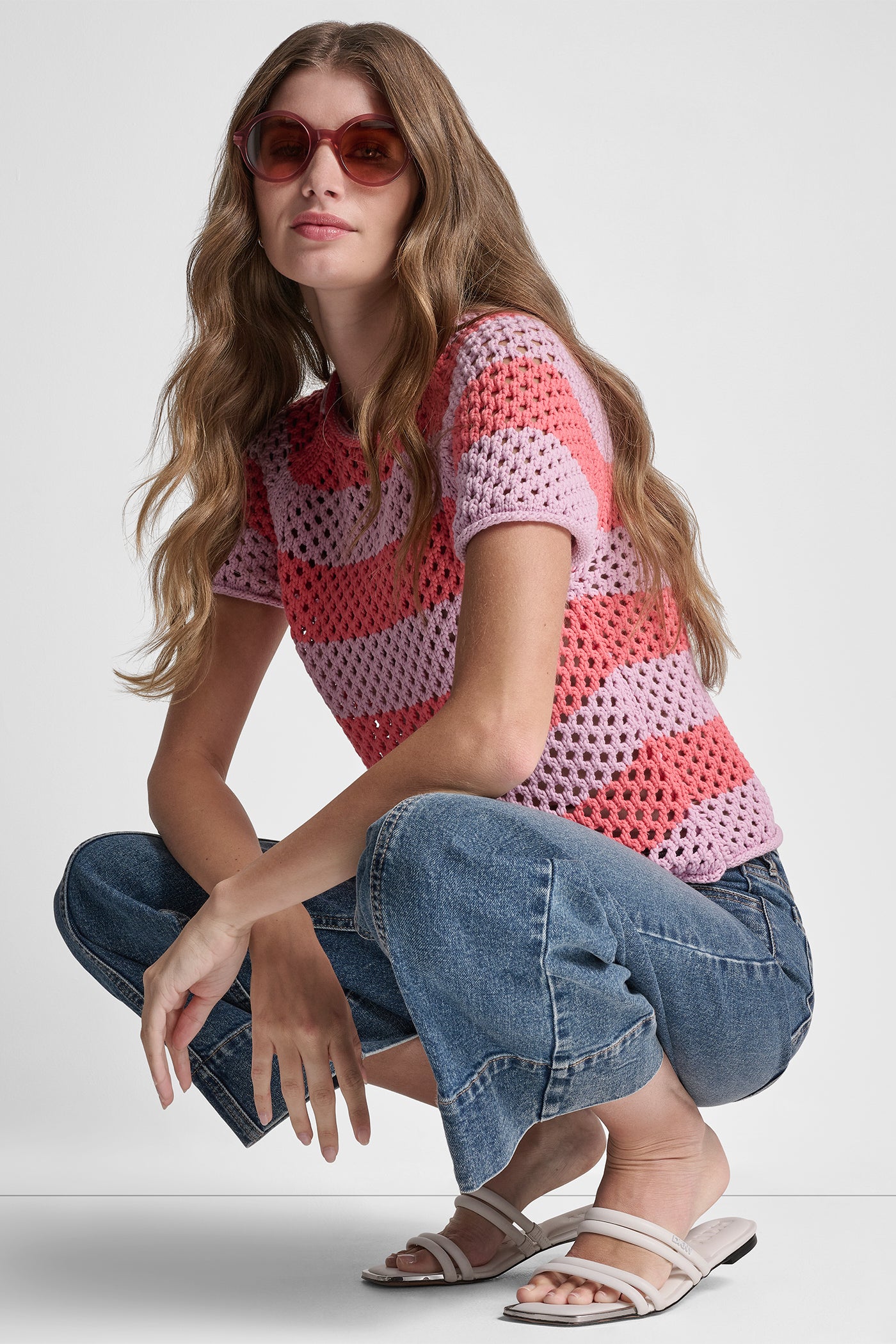 OPEN STITCH STRIPE SWEATER VIEW 7 | Clothing