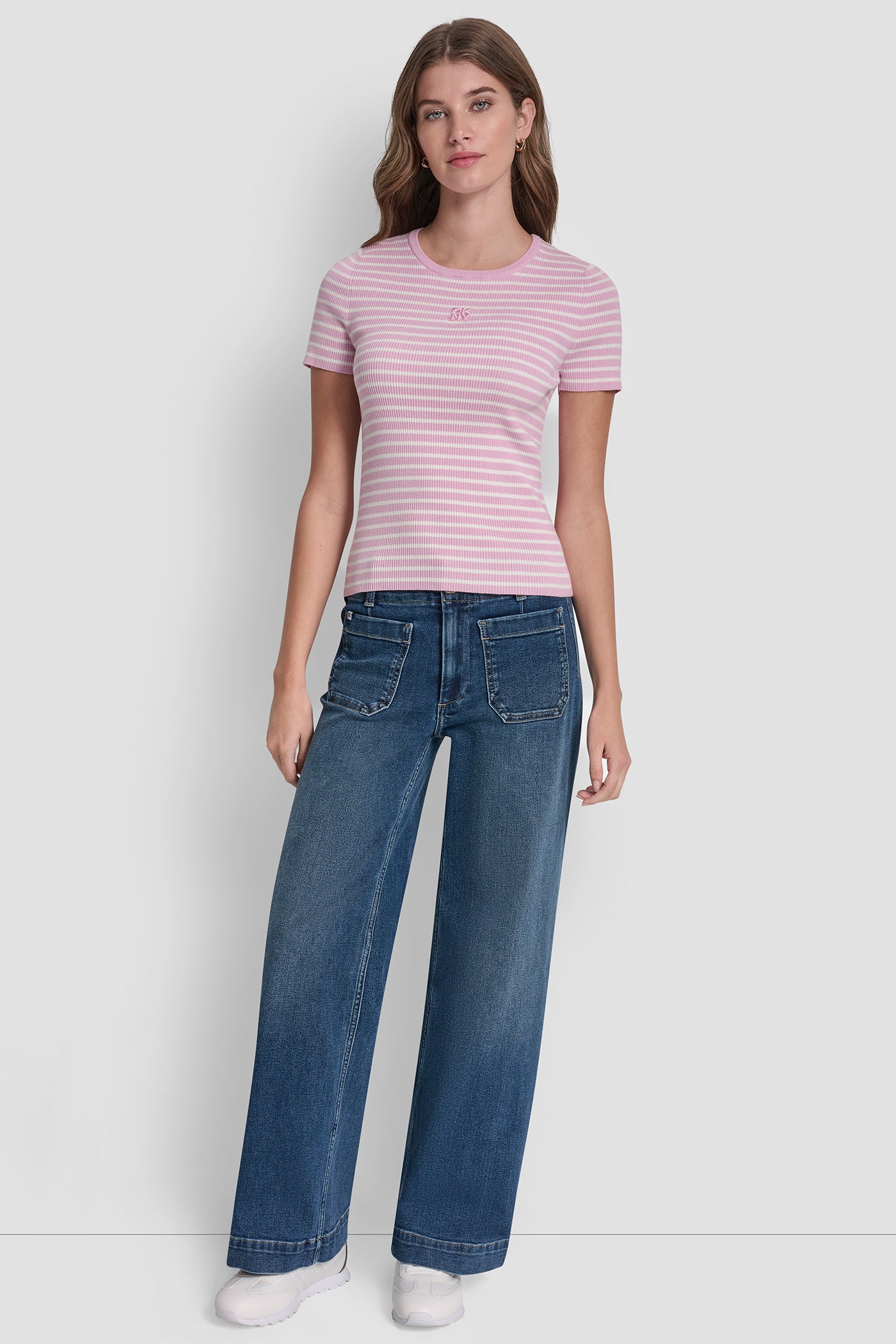 CREW NECK STRIPED TEE VIEW 6 | Tees & Tanks