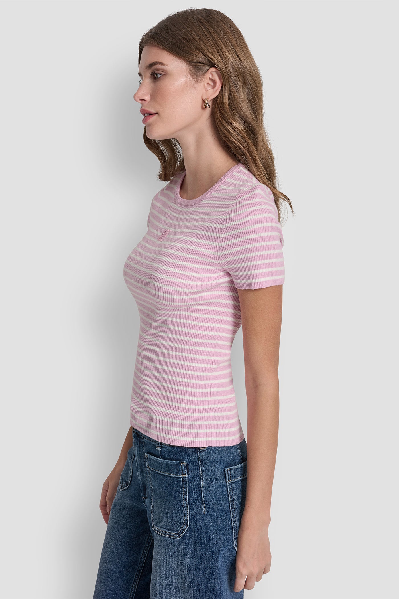 CREW NECK STRIPED TEE VIEW 5 | Tees & Tanks