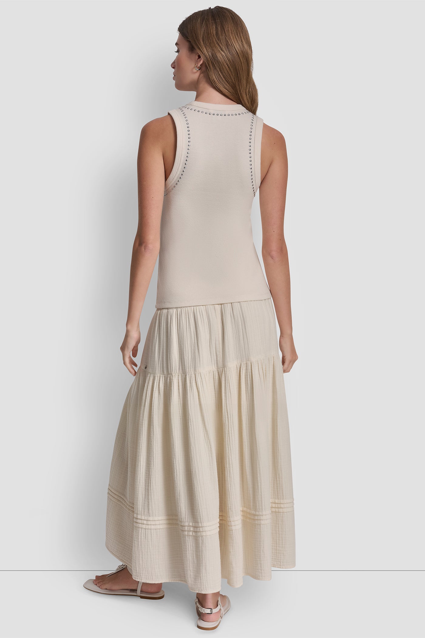 Eggnog DOME STUDS TANK, BACK VIEW | All Products