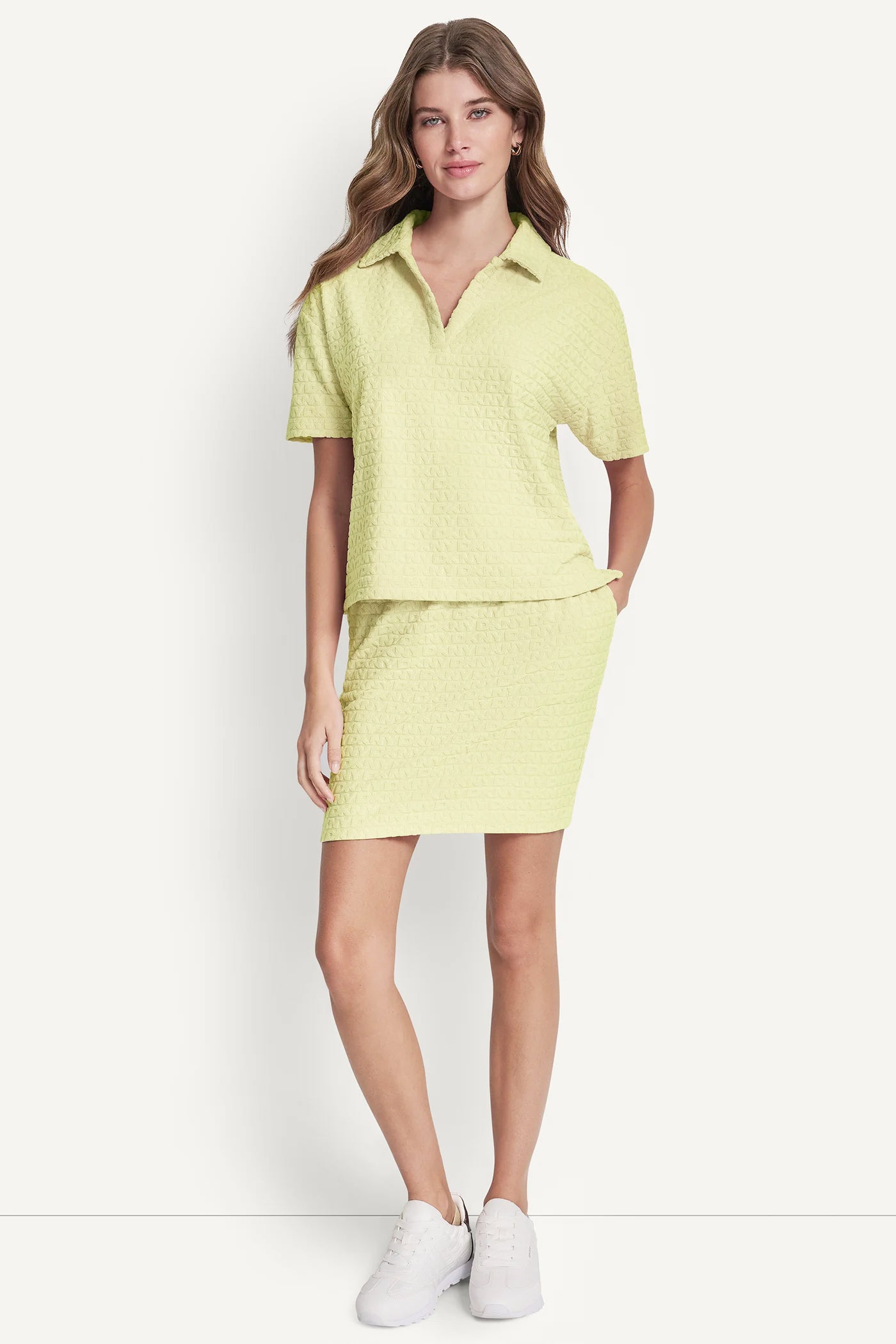 LOGO JACQUARD BOXY POLO TEE VIEW 5 | Gifts Under $100