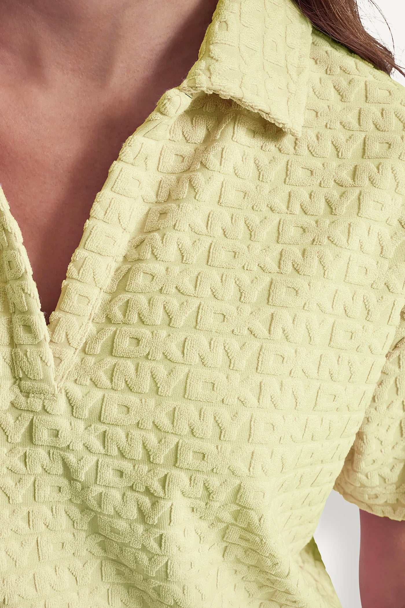 LOGO JACQUARD BOXY POLO TEE VIEW 6 | Gifts Under $100