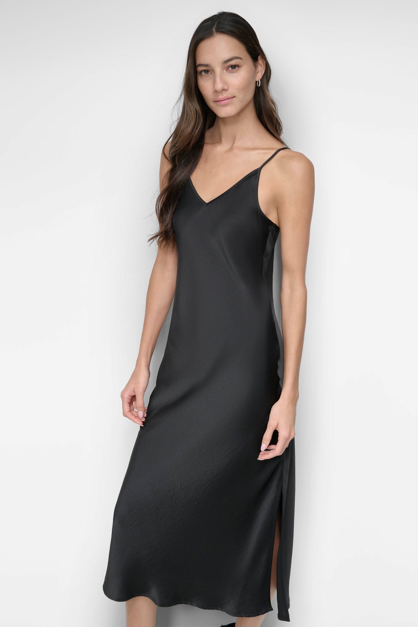 HIGH-SPLIT MIDI SLIP DRESS VIEW 6 | DKNY JEANS