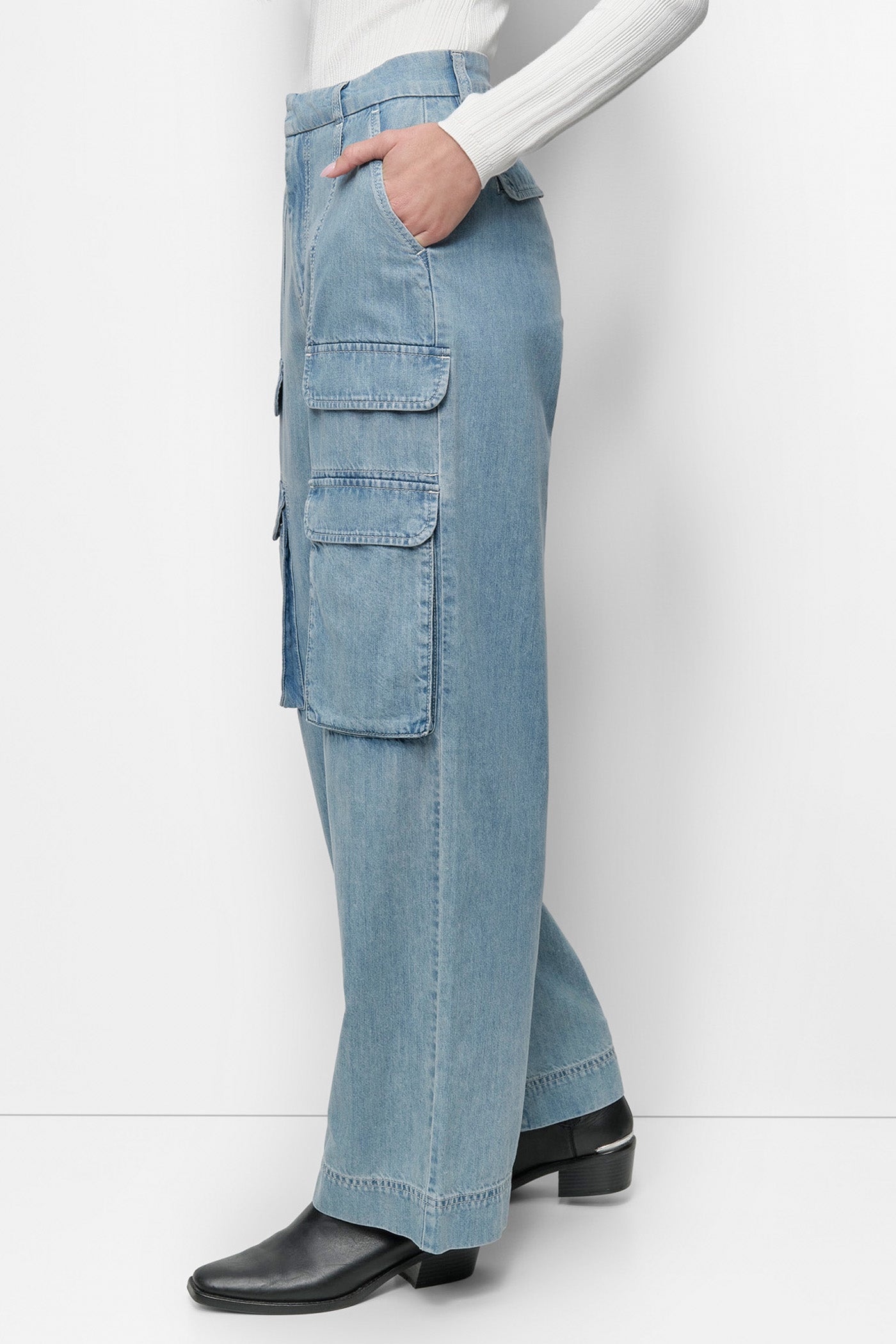 HIGH RISE FRONT CARGO RELAXED STRAIGHT VIEW 3 | Pants & Denim