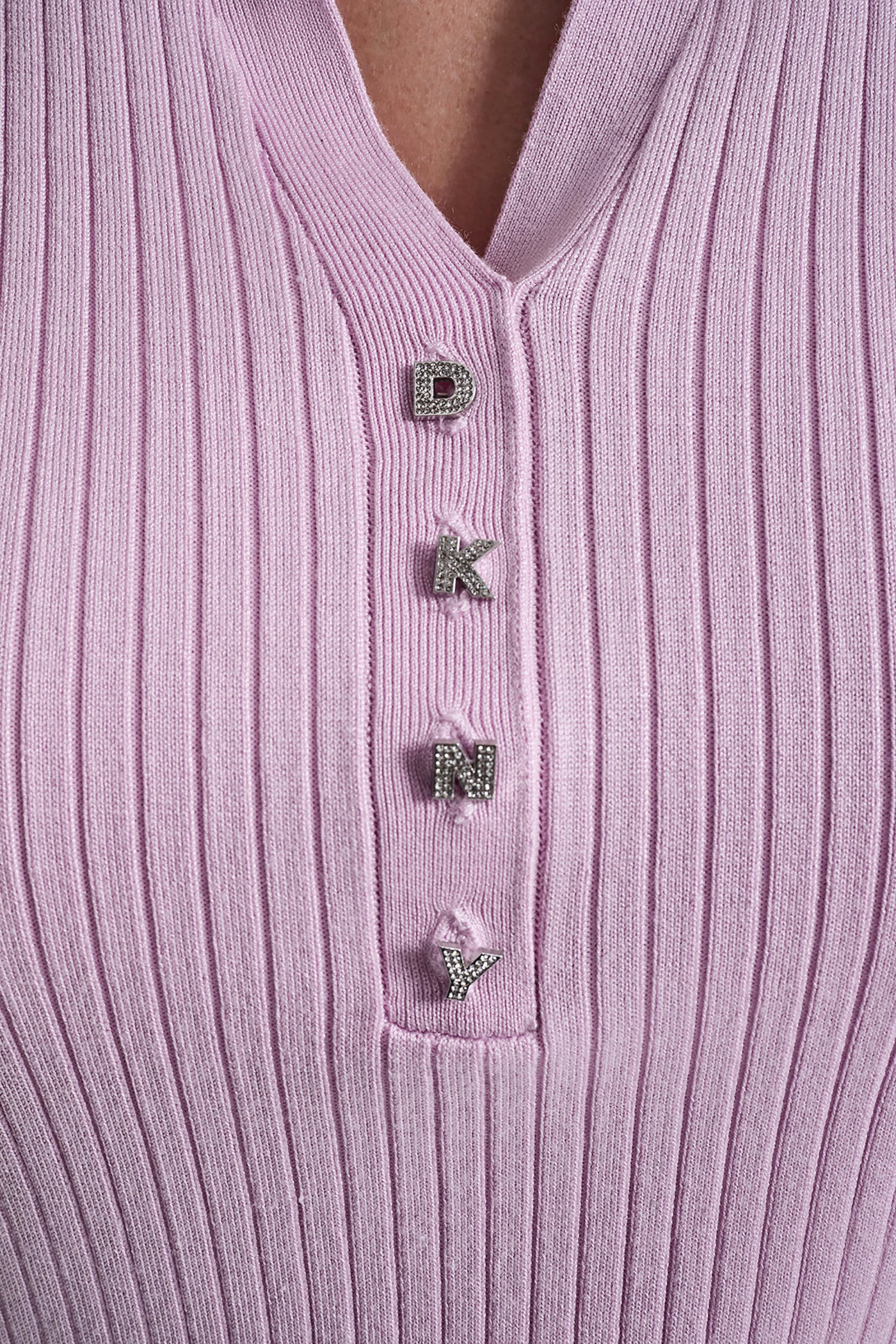 RIBBED POLO WITH RHINESTONE BUTTONS VIEW 5 | SALE CLOTHING