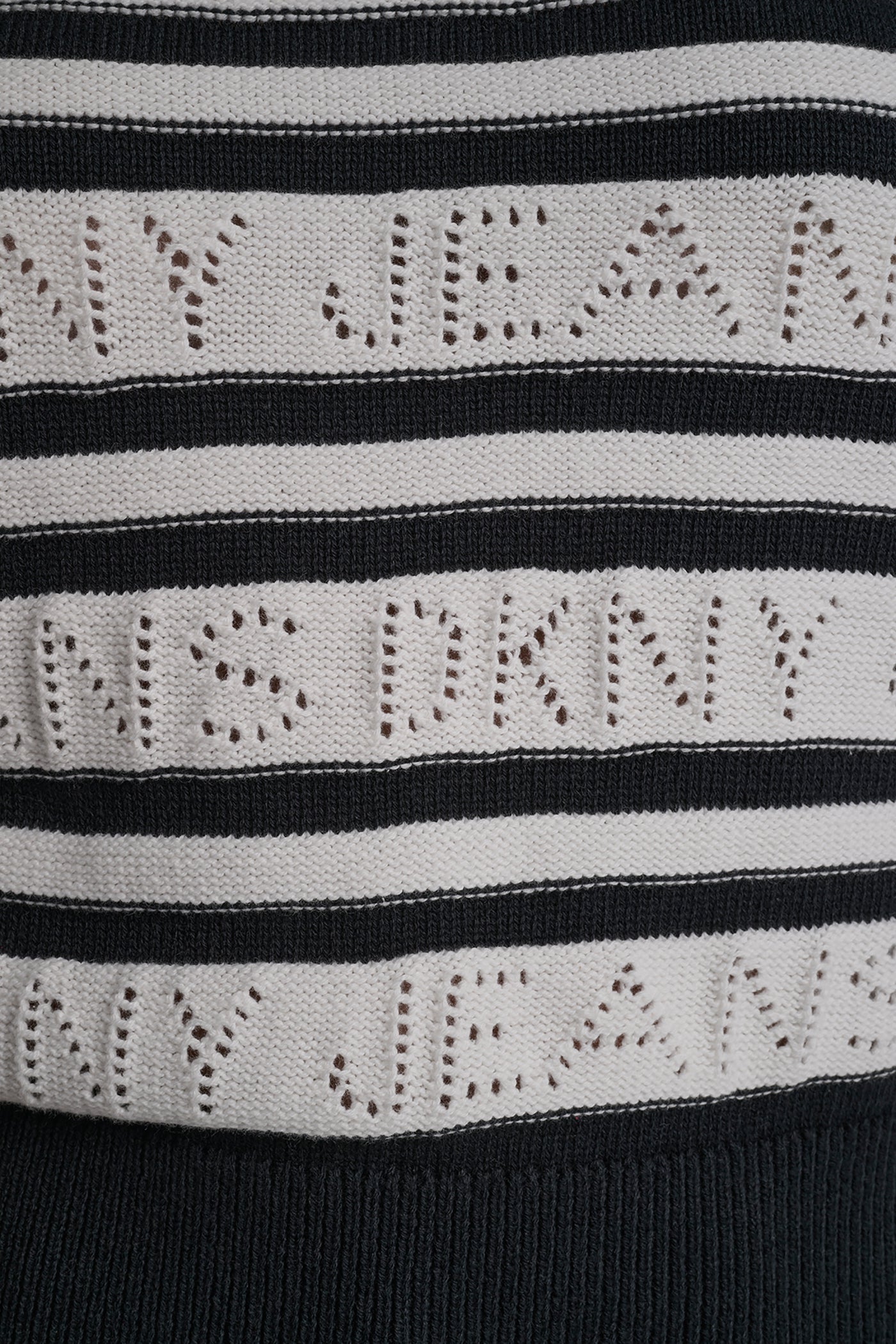LOGO POINTELLE STRIPED SWEATER VIEW 6 | WOMEN'S SWEATERS & TOPS