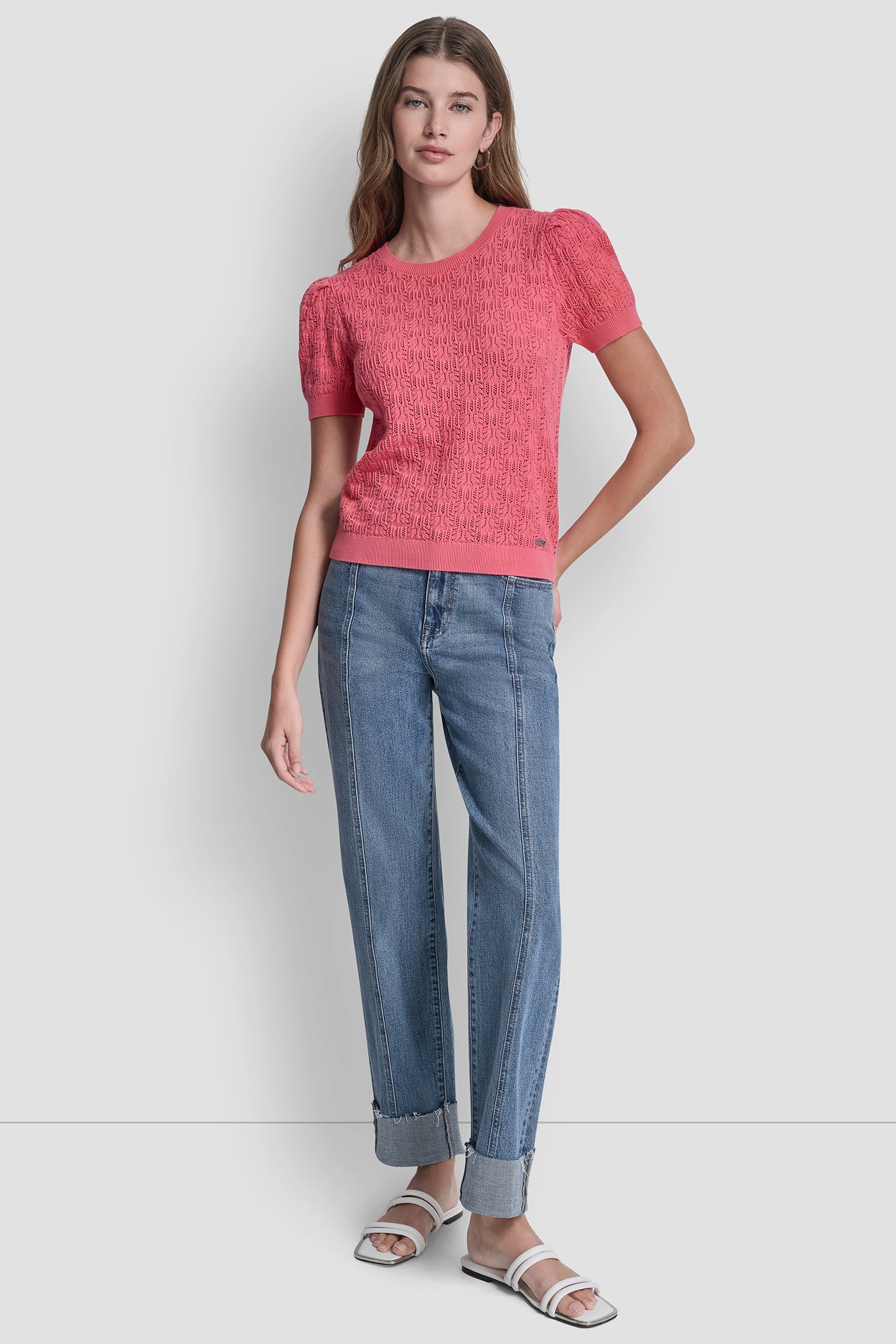 LACE POINTELLE STITCH SWEATER VIEW 6 | All Products