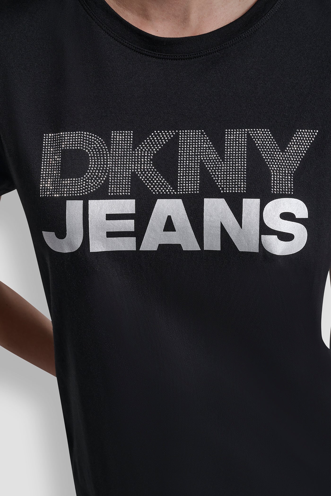 DKNY JEANS STACKED RHINESTONE TEE VIEW 6 | Tees & Tanks