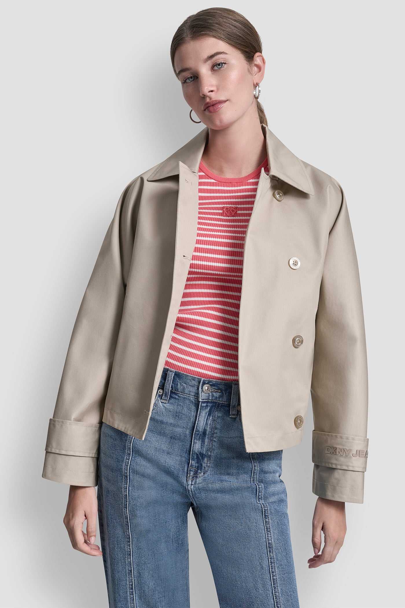 SINGLE-BREASTED MILITARY SHORT TRENCH VIEW 6 | Clothing