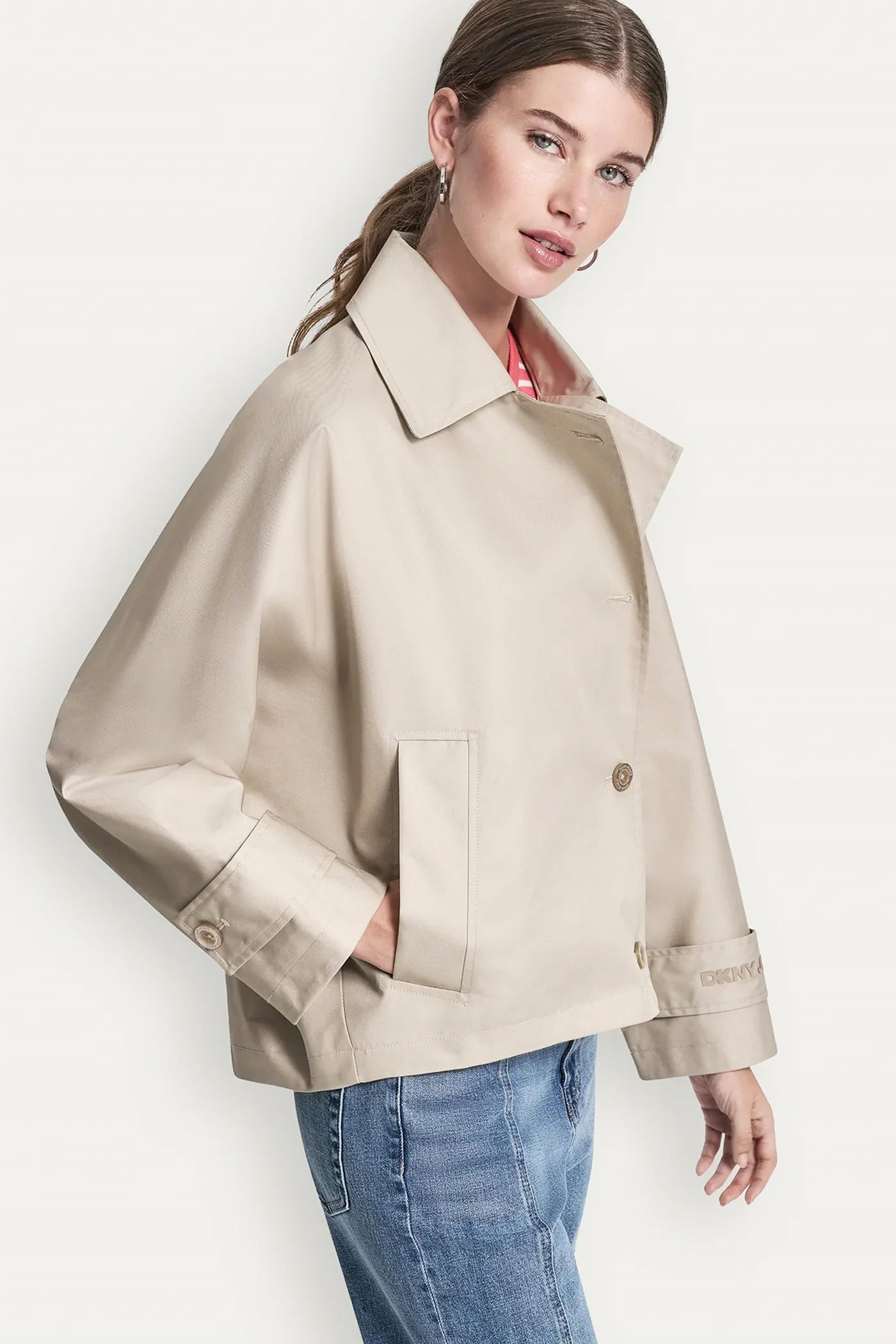 Single Breasted Military Short Trench | Trench | DKNY