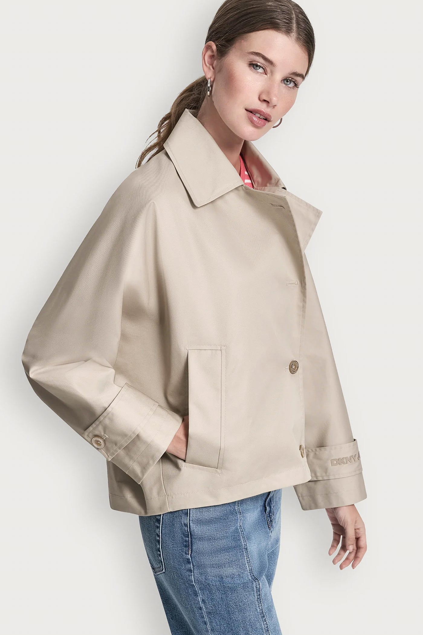 SINGLE-BREASTED MILITARY SHORT TRENCH VIEW 4 | SALE