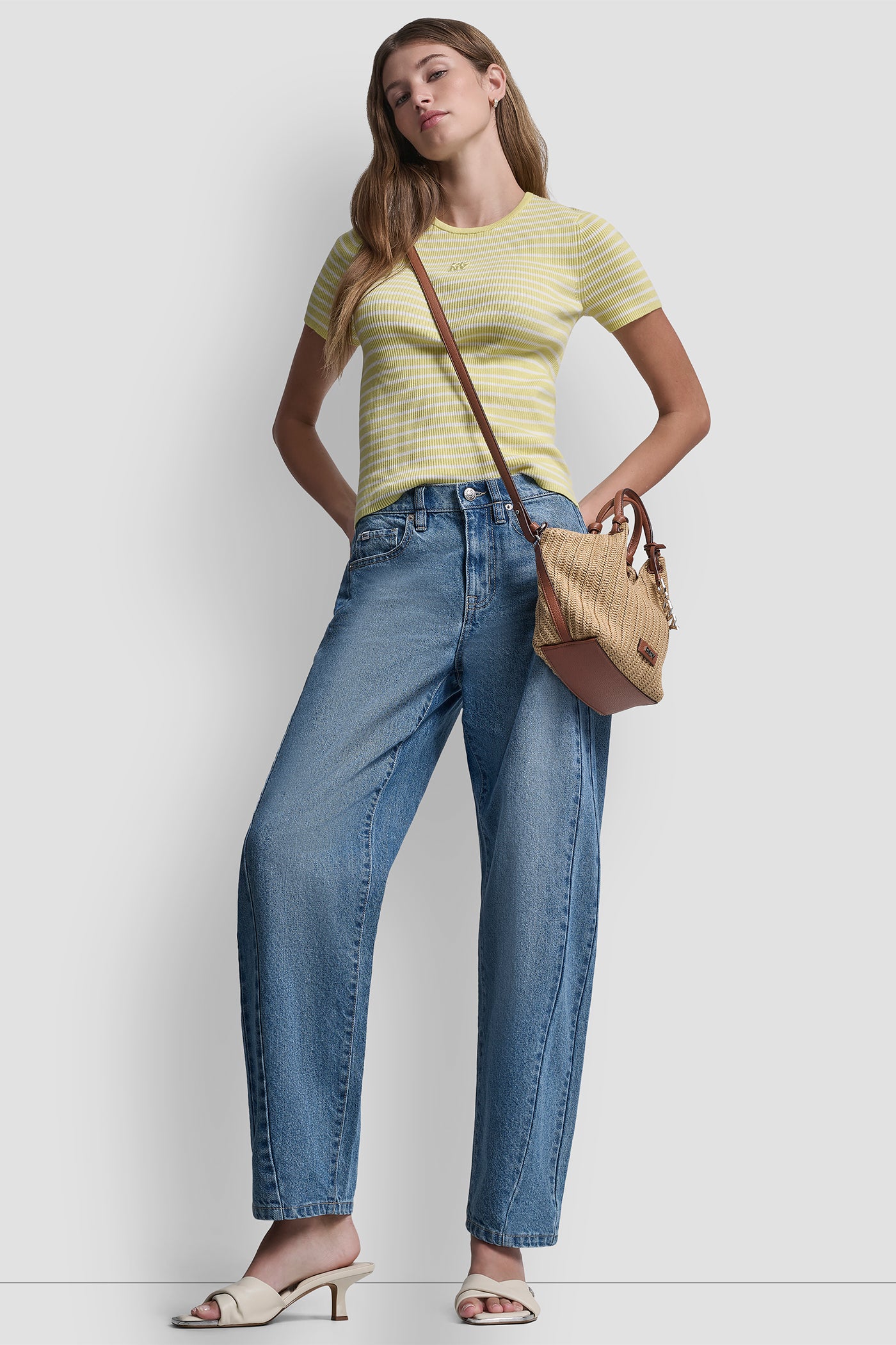 CREW NECK STRIPED TEE VIEW 6 | Tees & Tanks