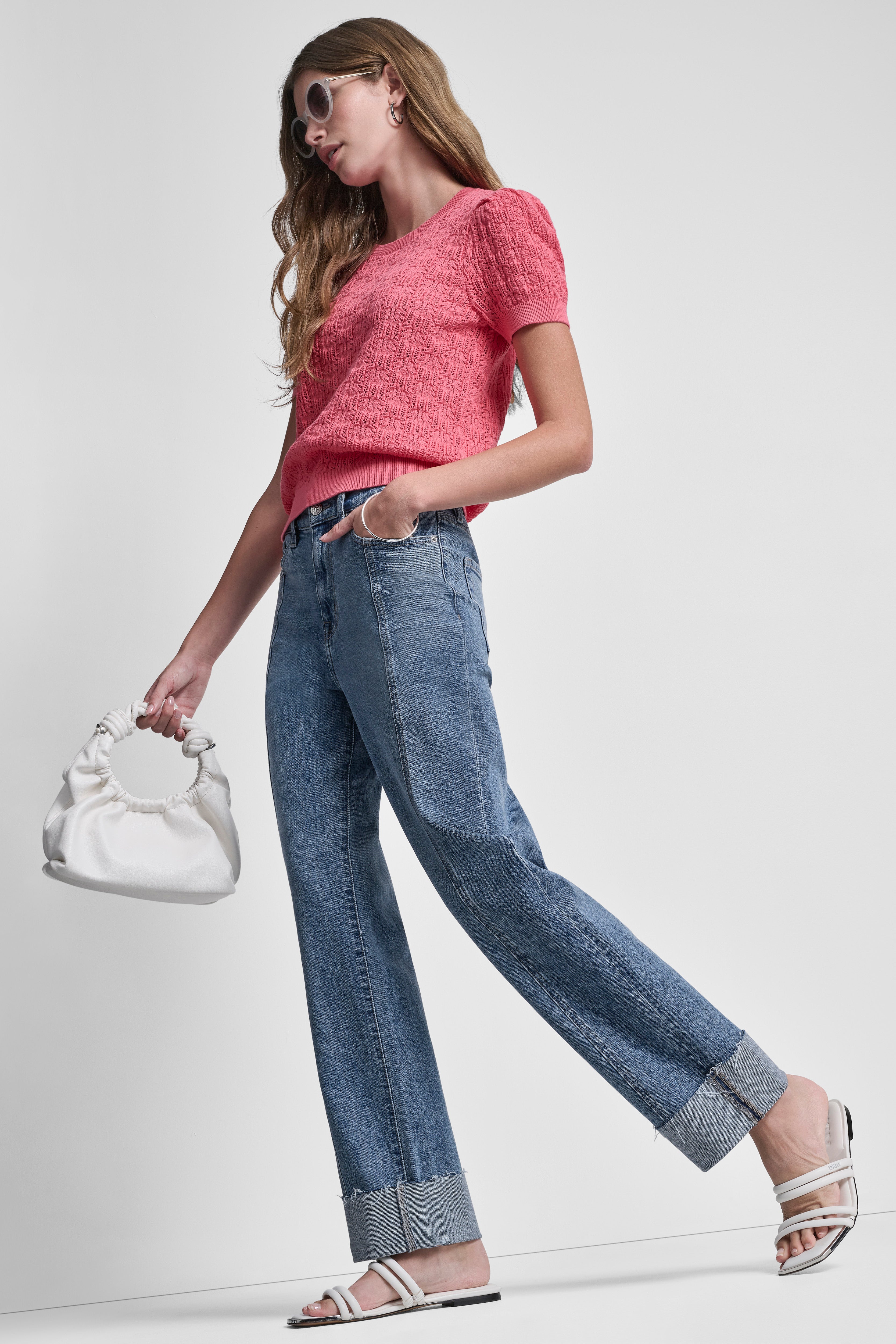 Westside HIGH-RISE CLASSIC STRAIGHT LEG WITH CUFF, VIEW 1 | Clothing