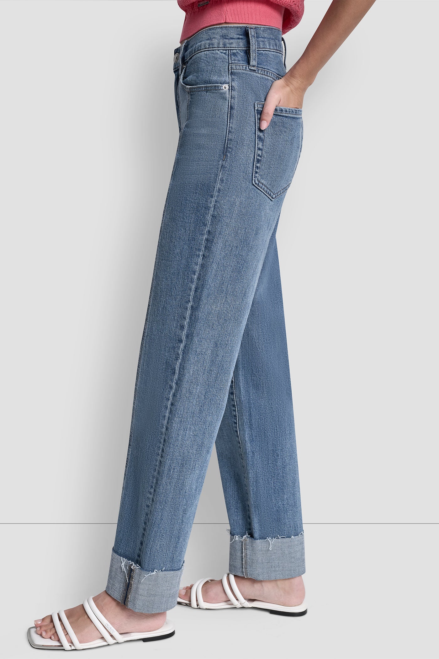 High Rise Classic Straight Leg With Cuff | Straight | DKNY