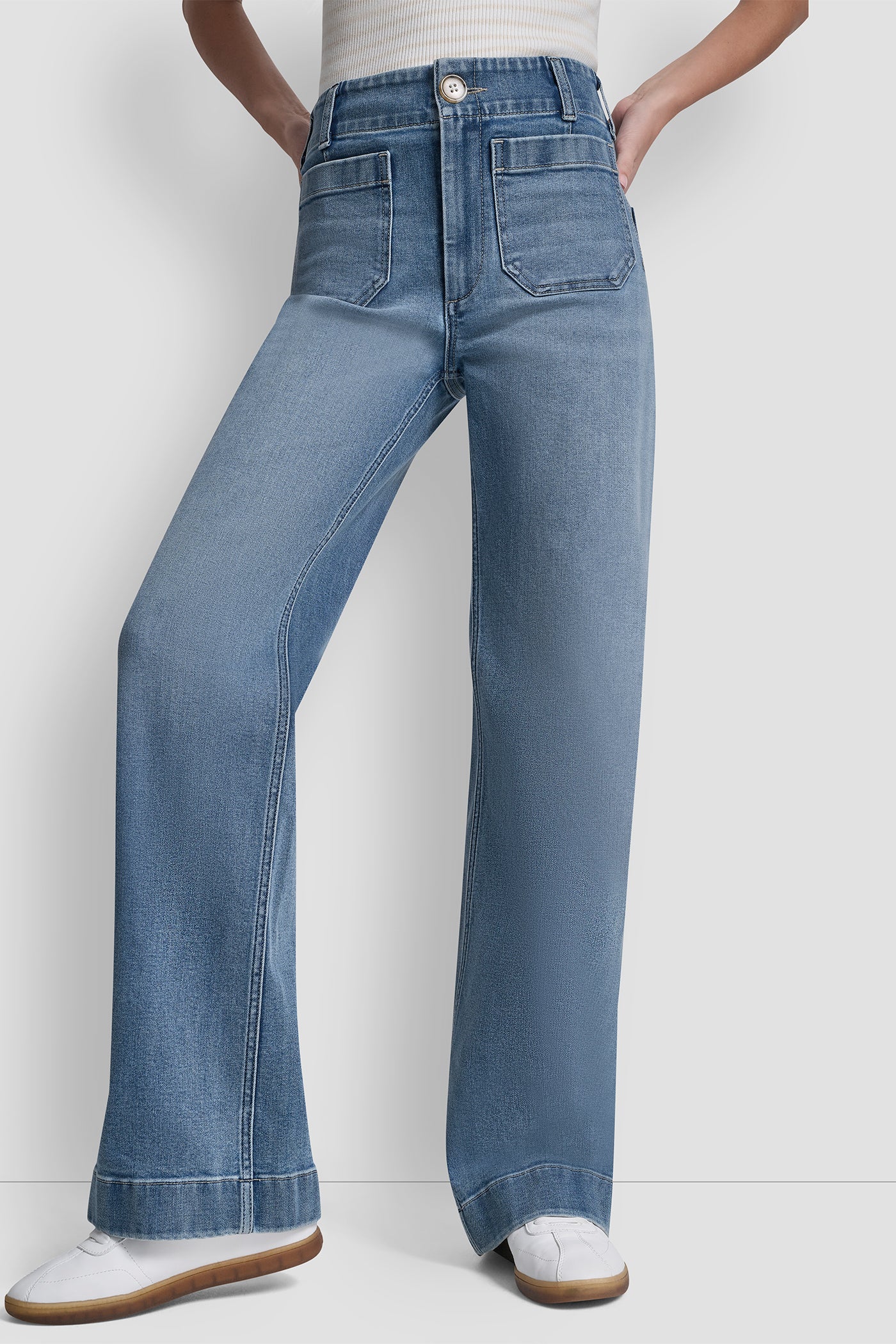 Baxter HIGH RISE WIDE LEG WITH PATCH POCKETS, FRONT VIEW | Under $100