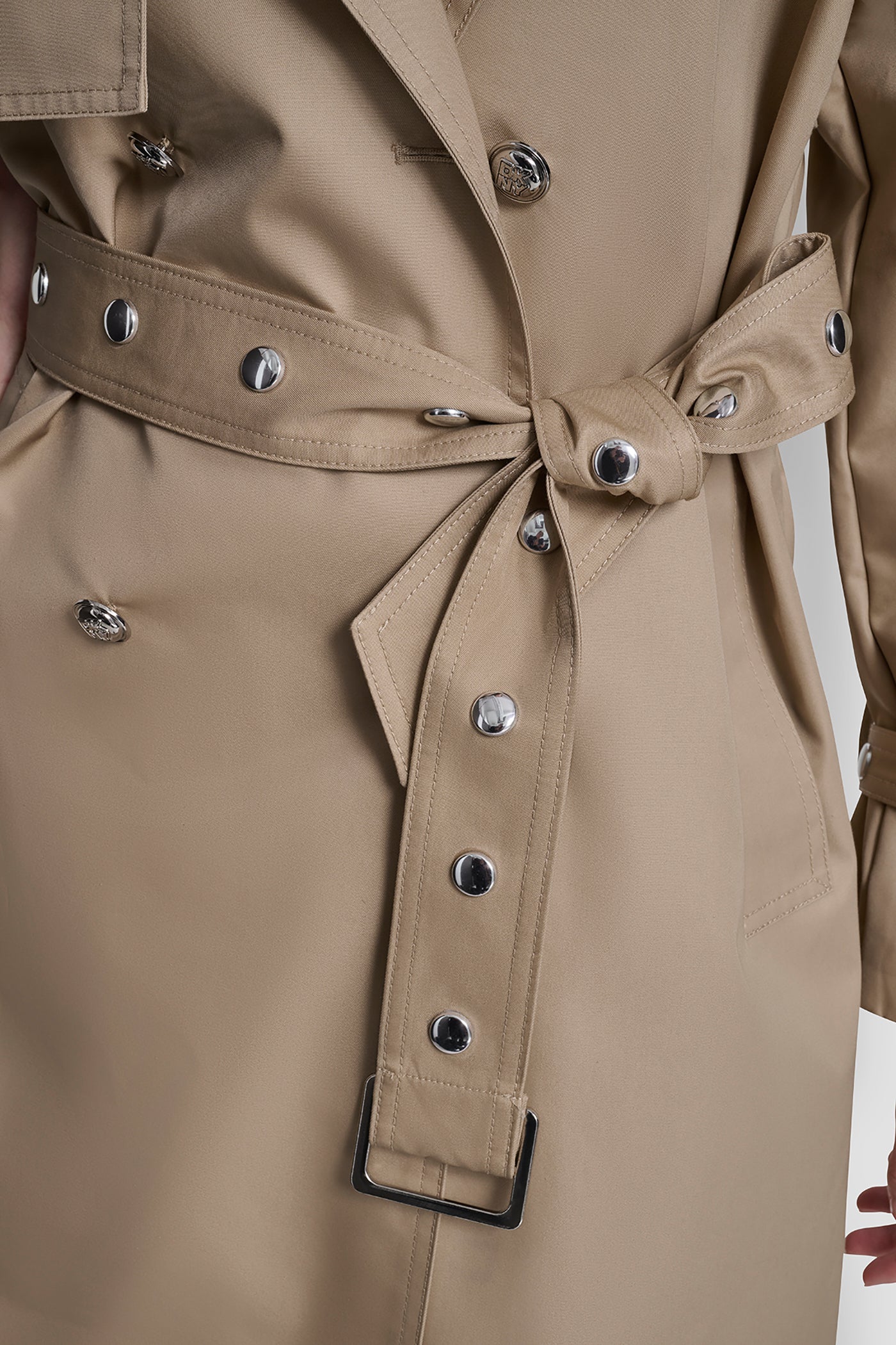 LONG DOUBLE BREASTED BELTED TRENCH VIEW 6 | All Products