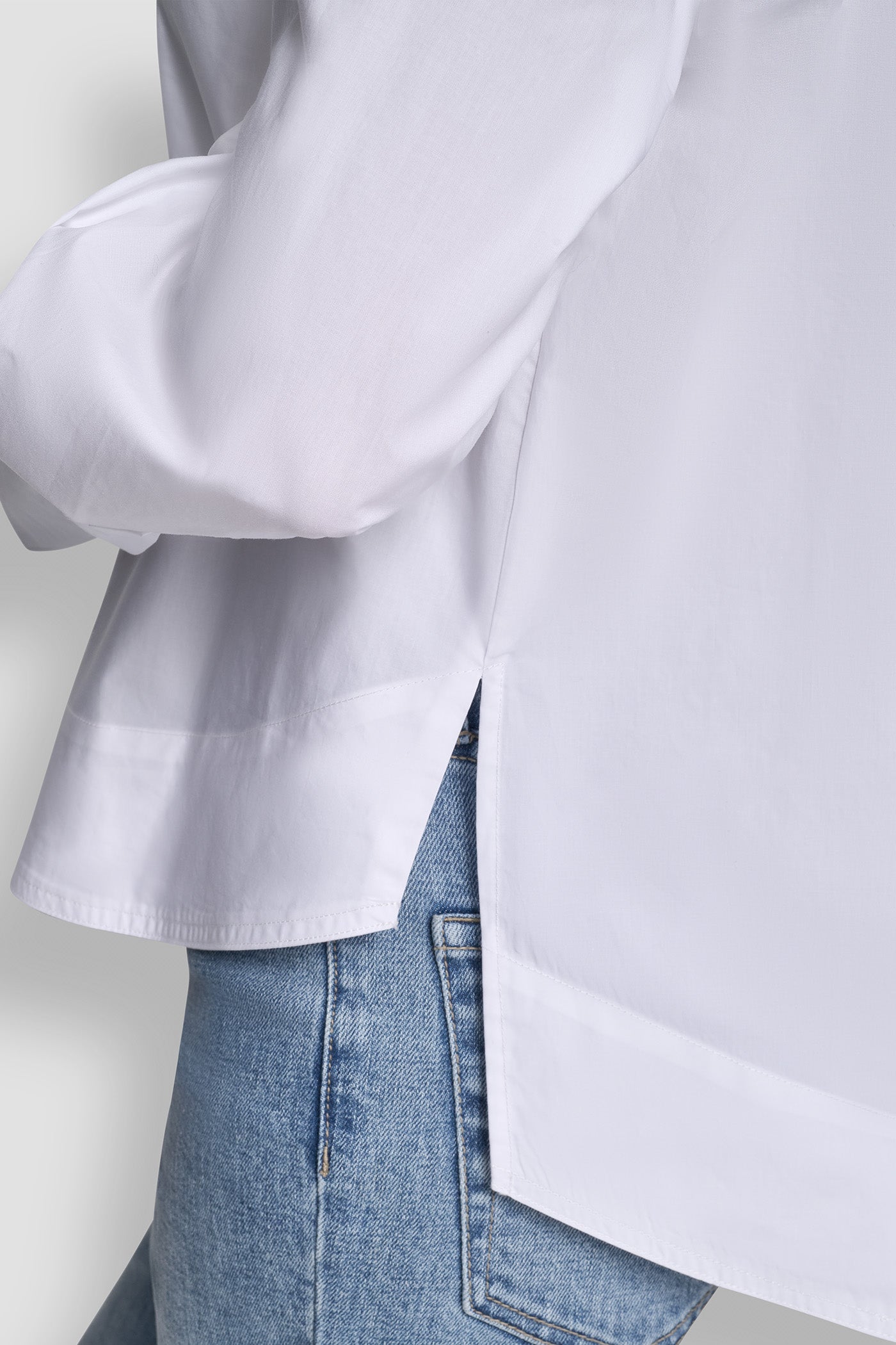 POPLIN SHIRT WITH RHINESTONE BUTTONS VIEW 7 | New Arrivals