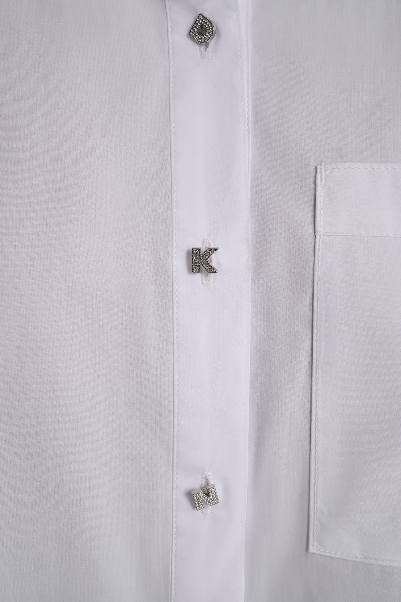 POPLIN SHIRT WITH RHINESTONE BUTTONS VIEW 8 | New Arrivals