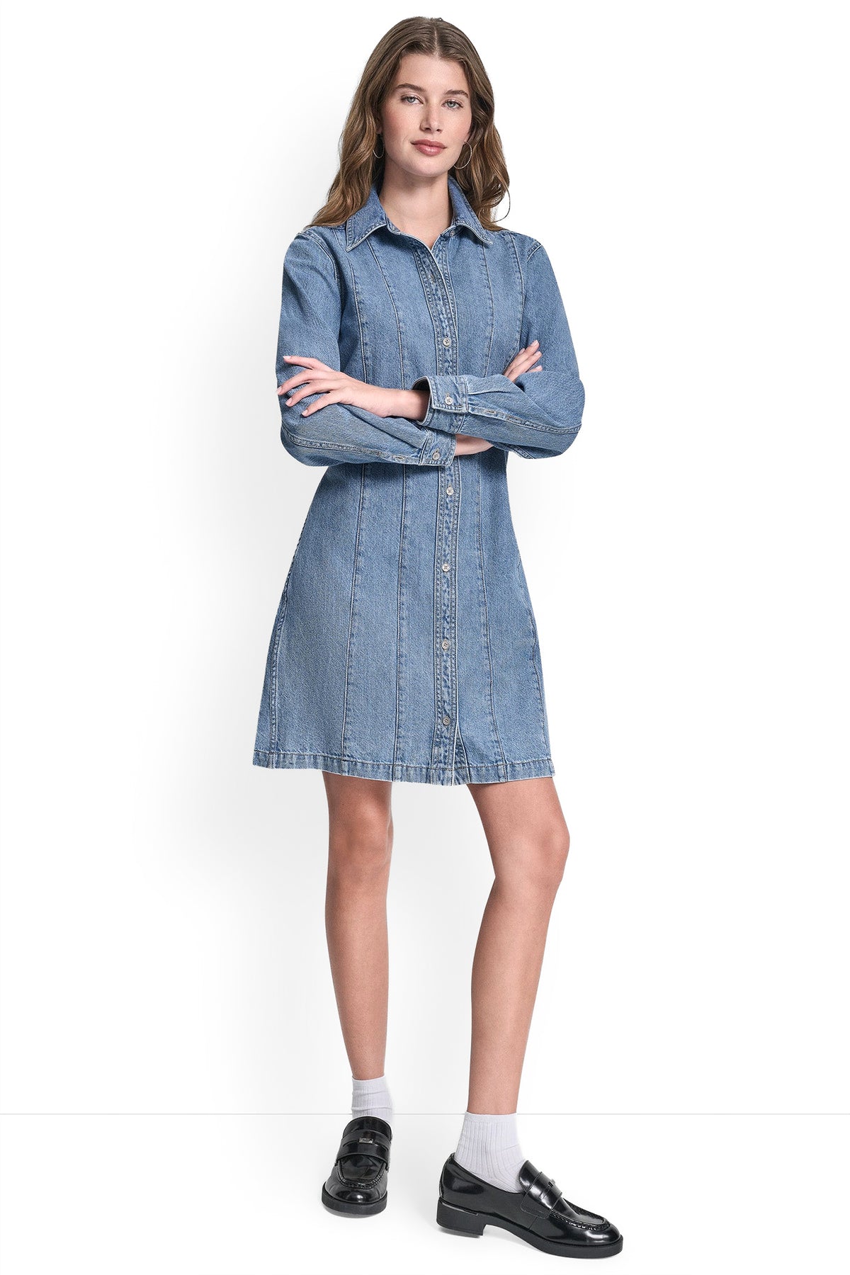 SEAMED A-LINE DRESS View 1 | Gifts Under $100