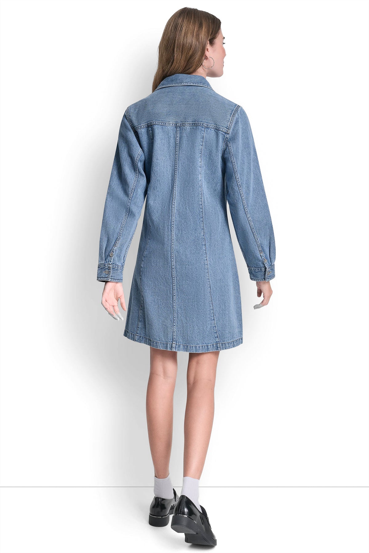 SEAMED A-LINE DRESS VIEW 2