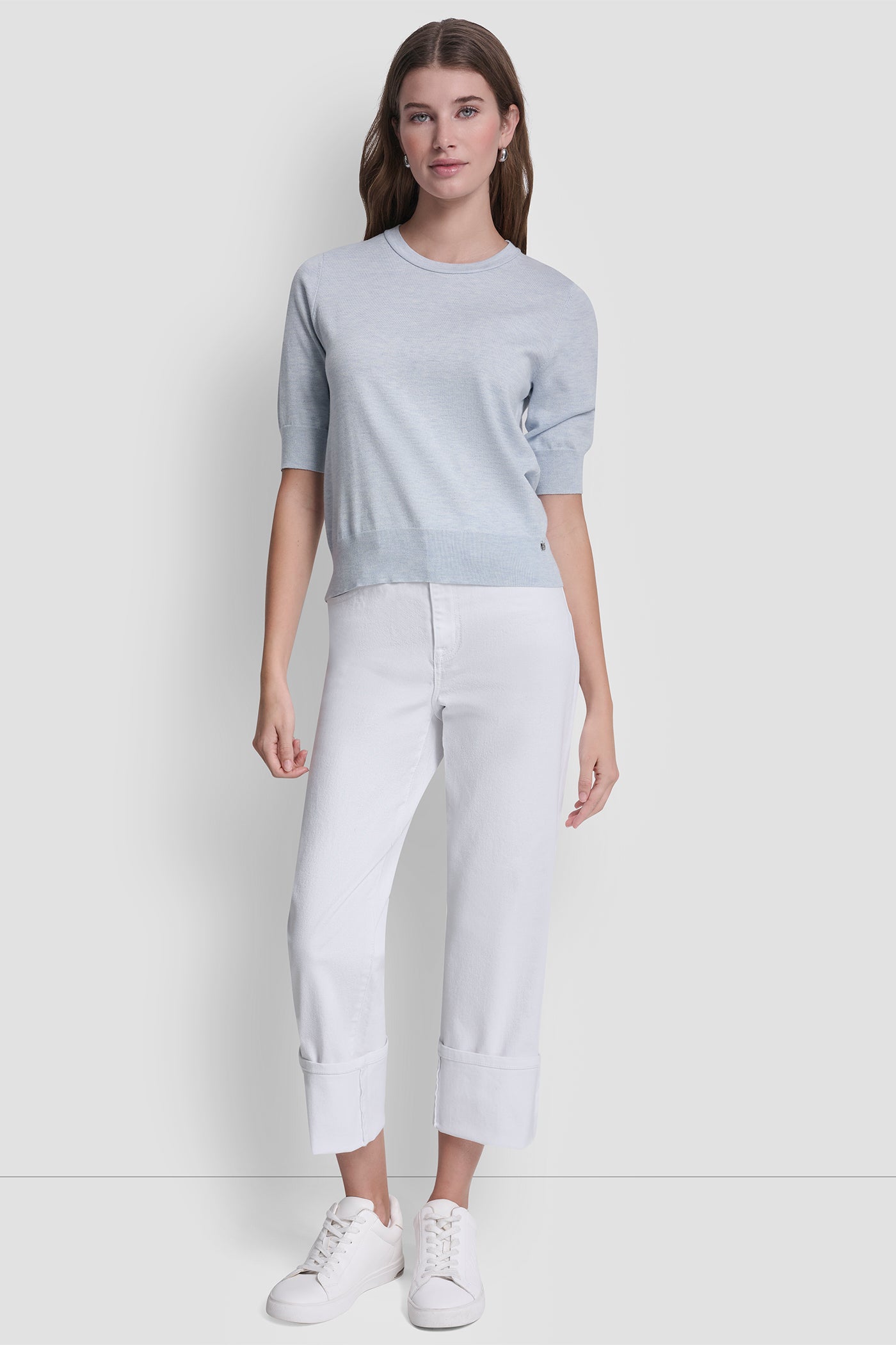 ELBOW SLEEVE CREW NECK VIEW 4