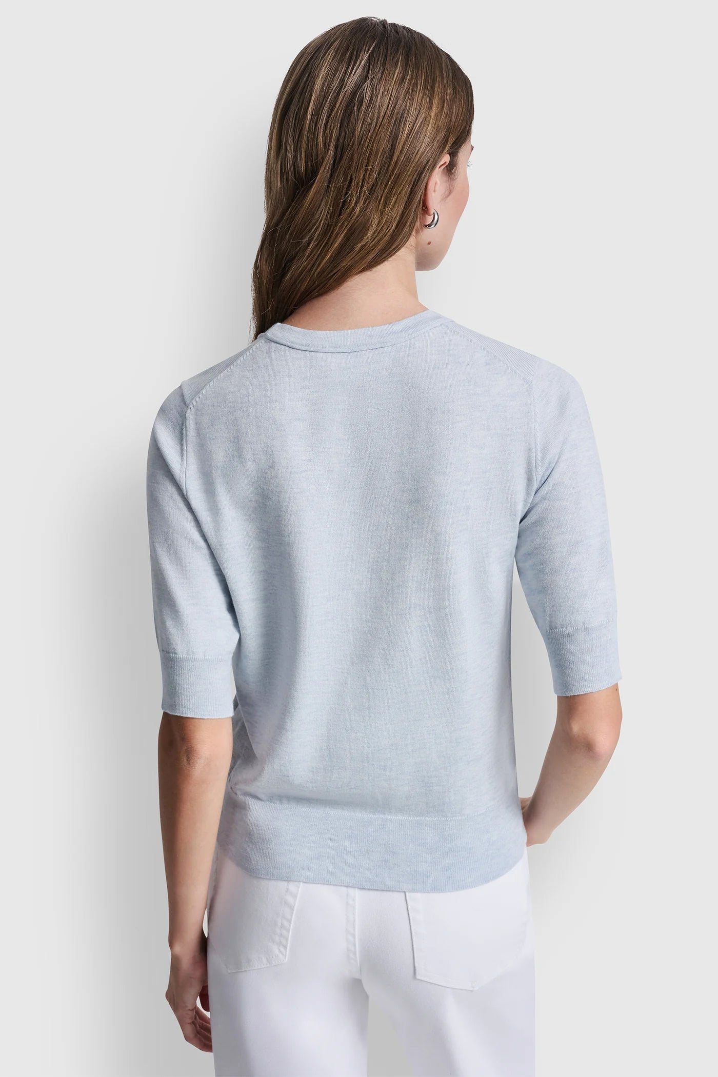 ELBOW SLEEVE CREW NECK SWEATER VIEW 3 | WOMEN'S SWEATERS & TOPS