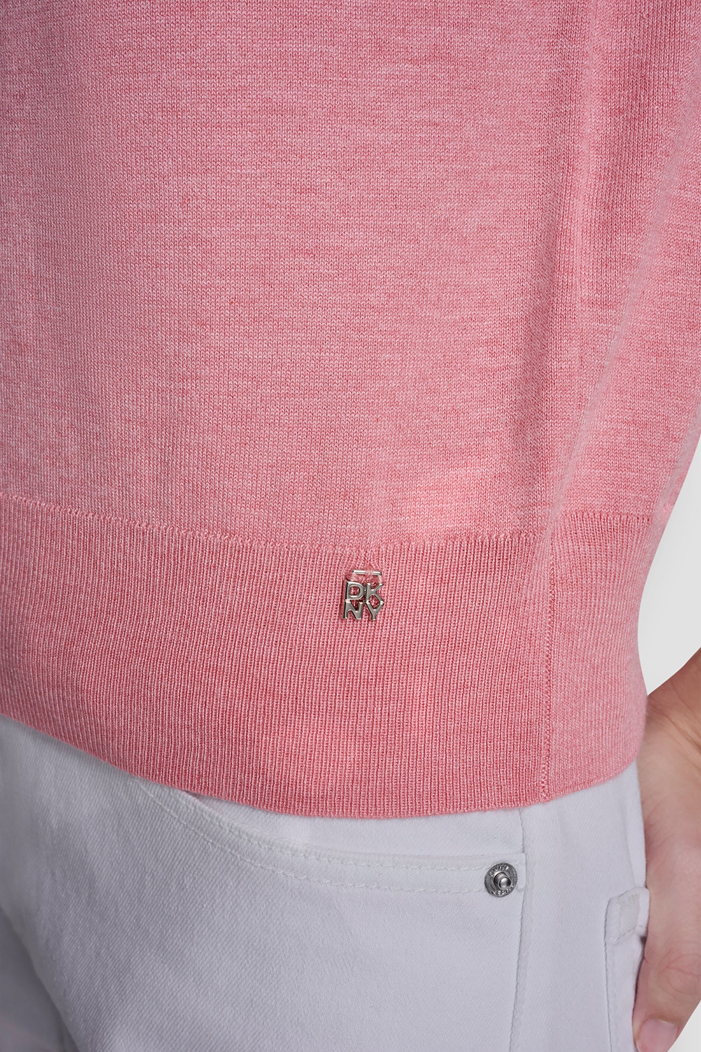 ELBOW SLEEVE CREW NECK SWEATER VIEW 6 | DKNY JEANS