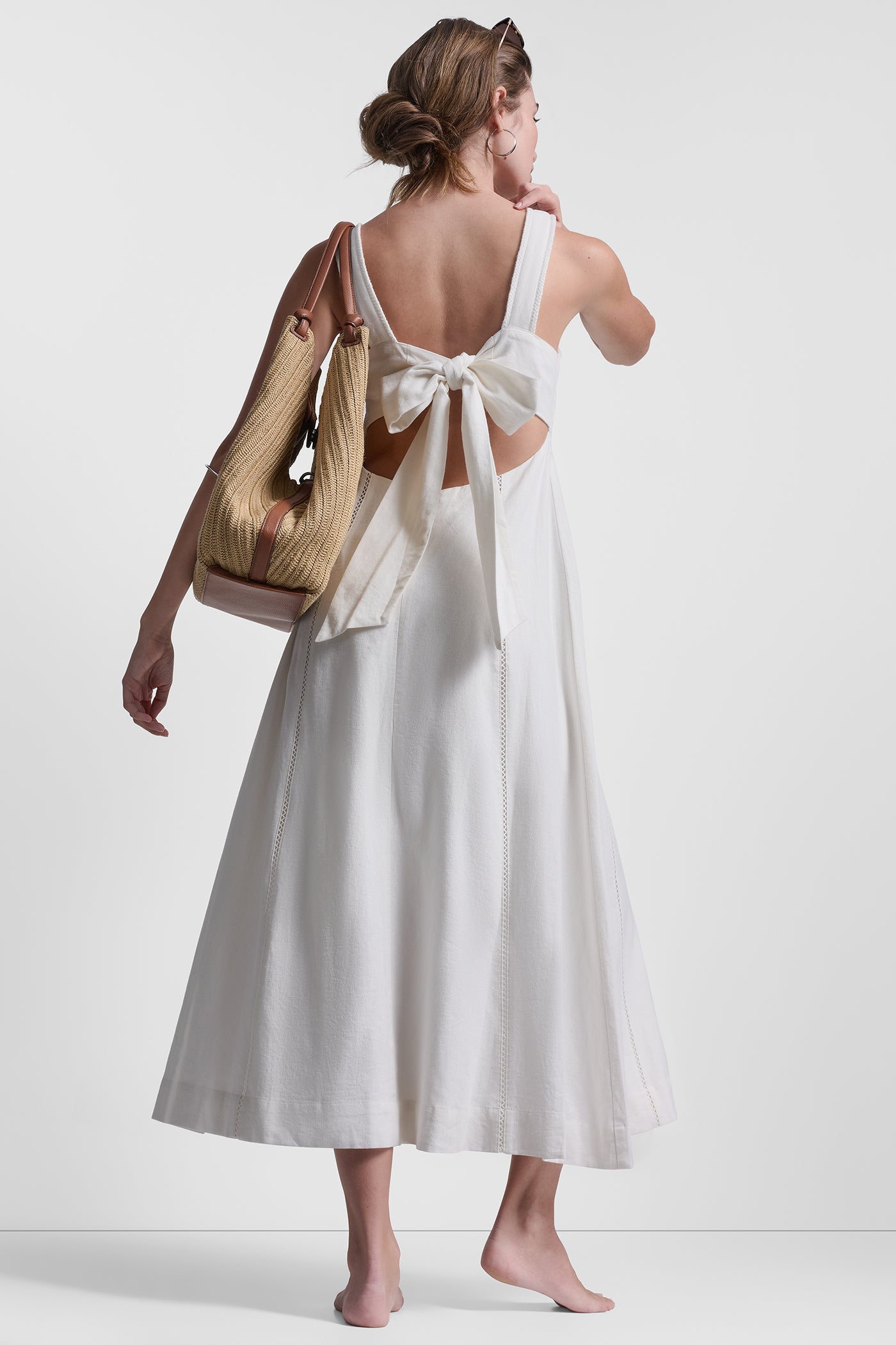 SEAMED TANK DRESS WITH TIE BACK VIEW 5 | The Vacation Edit