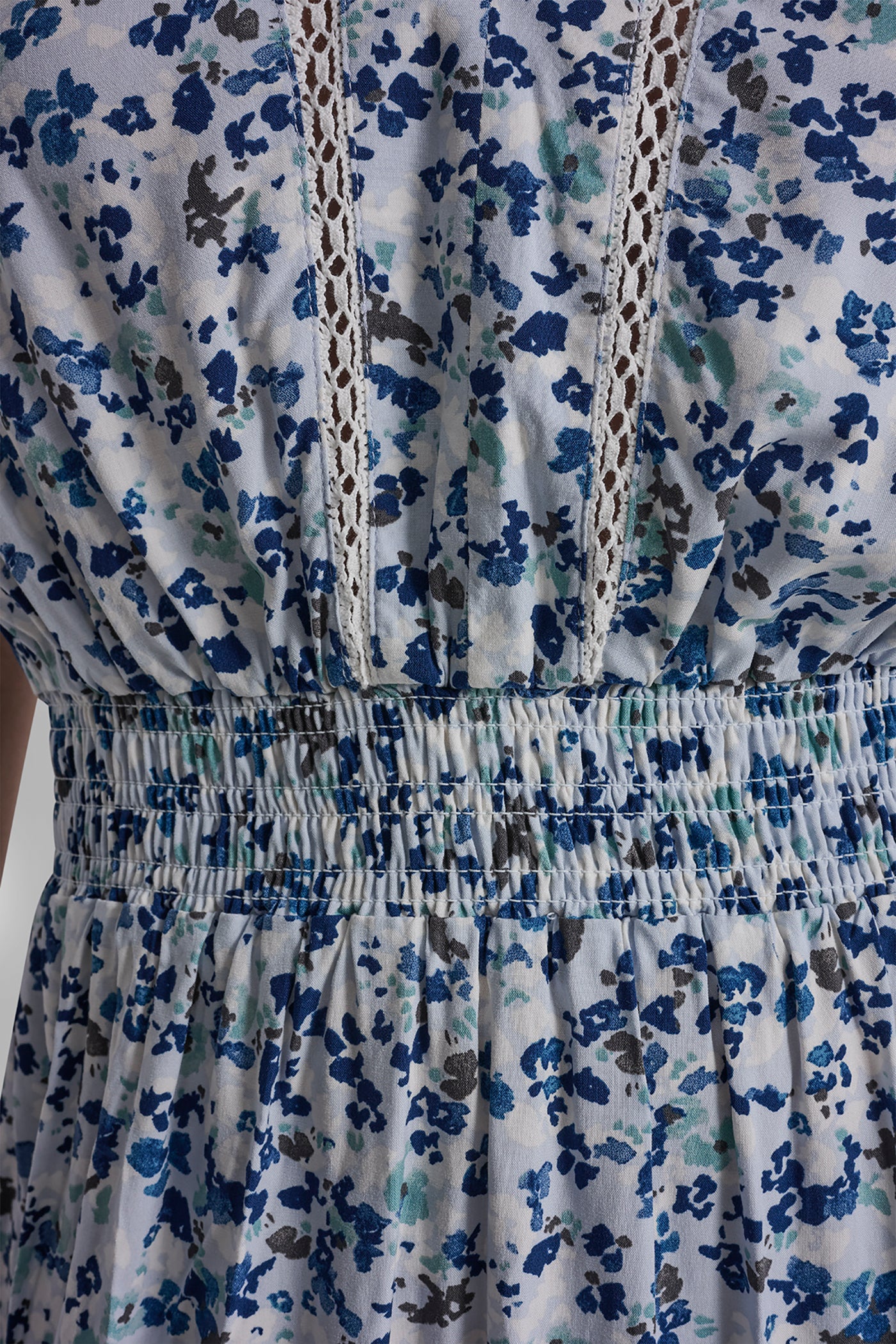 SMOCKED WAIST V-NECK DRESS VIEW 6 | The Vacation Edit