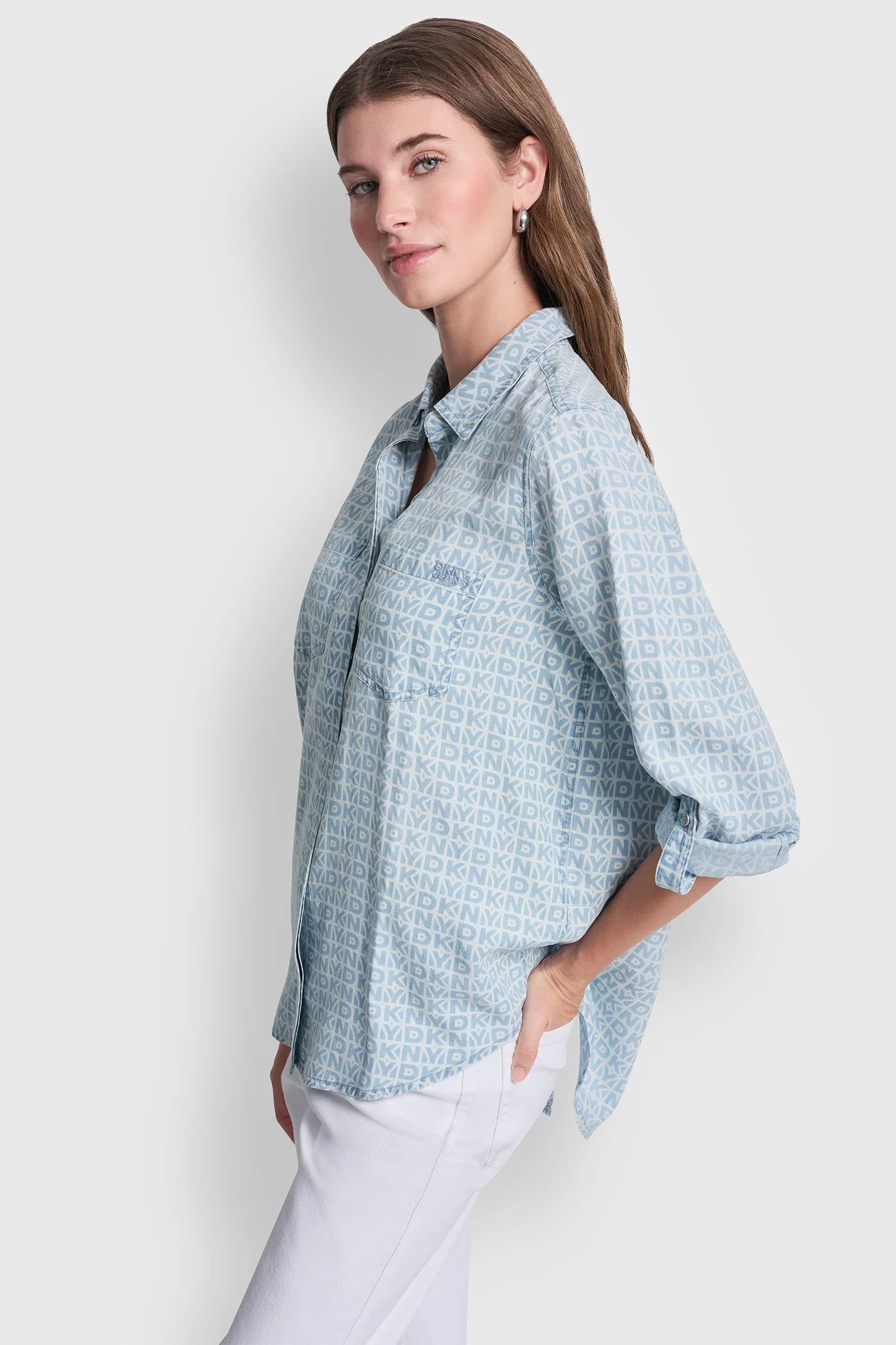 GARMENT DYE SPLIT BACK SHIRT VIEW 4 | MUST-HAVES