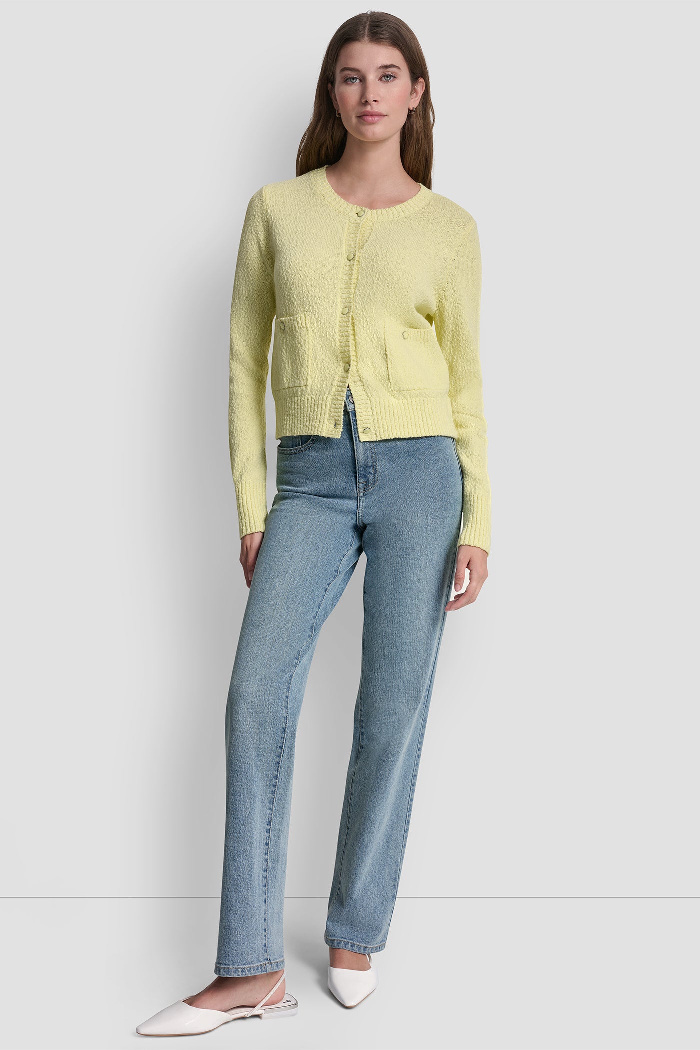 CREW NECK CARDIGAN WITH PATCH POCKETS VIEW 5 | SPRING 2026