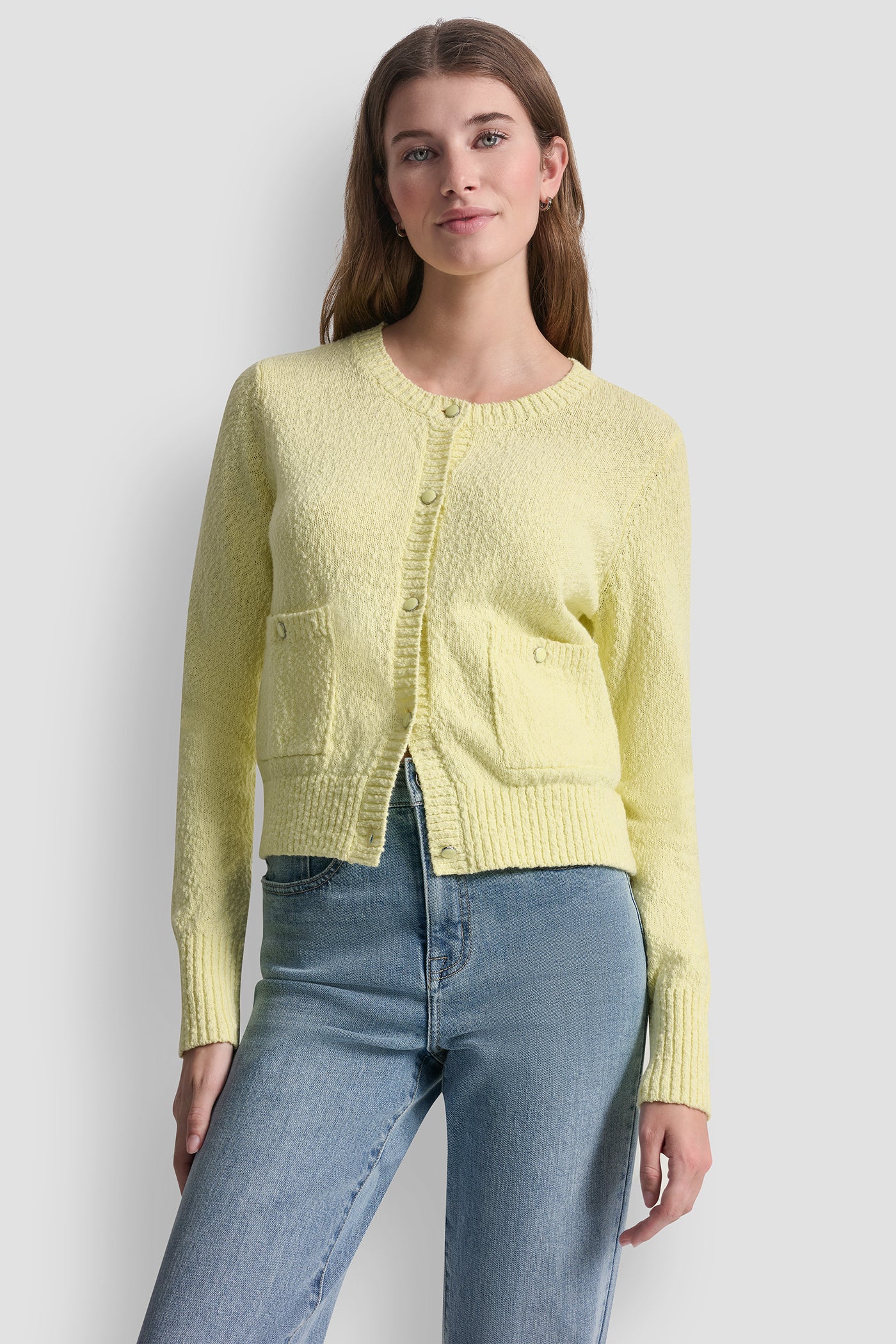 CREW NECK CARDIGAN WITH PATCH POCKETS VIEW 4 | SPRING 2026